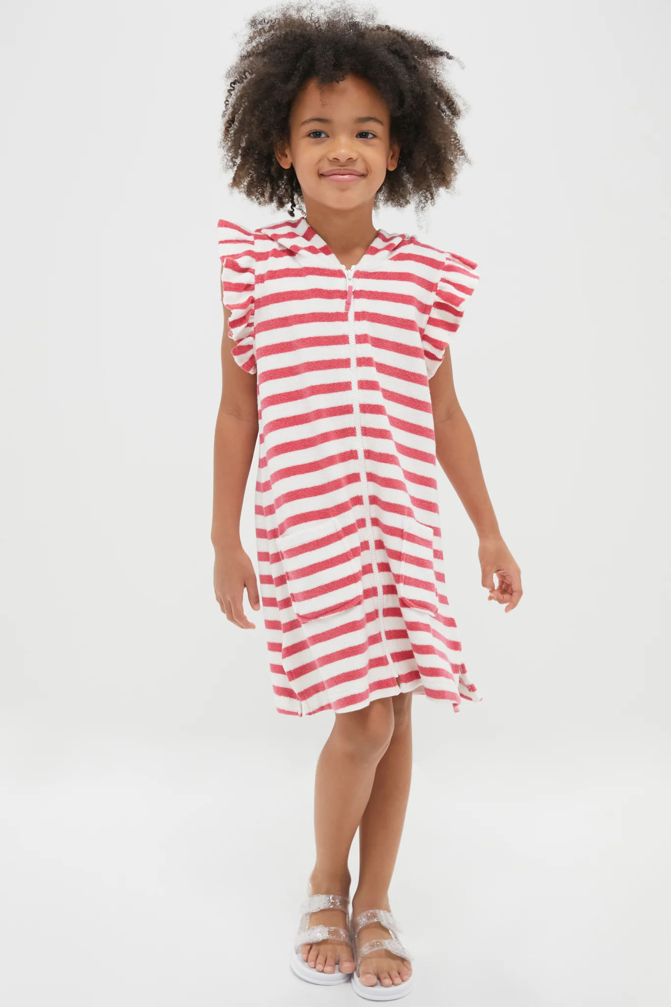 Rapture Rose Stripe Terry Coverup - Image 3