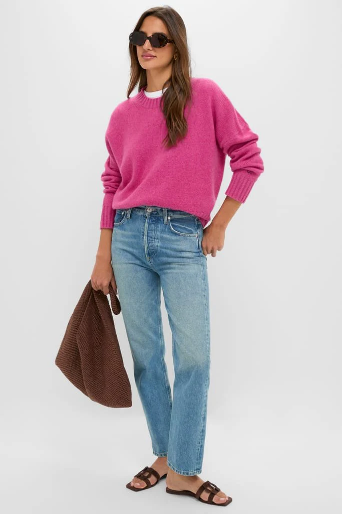 Raspberry Cashmere Henri Crewneck - Image 2