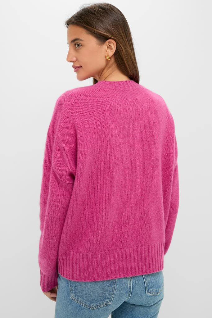 Raspberry Cashmere Henri Crewneck - Image 4