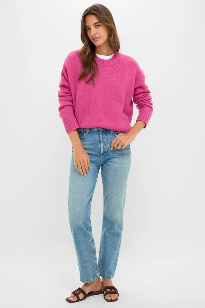 Raspberry Cashmere Henri Crewneck - Image 6