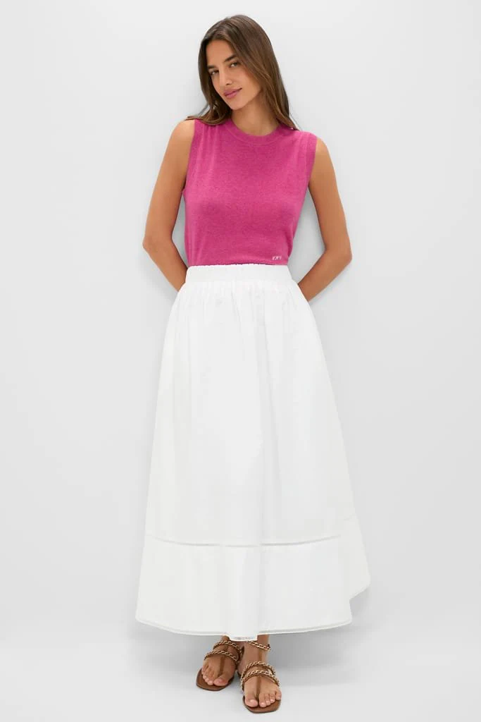 Raspberry Cashmere Sleeveless Ava Shell - Image 6