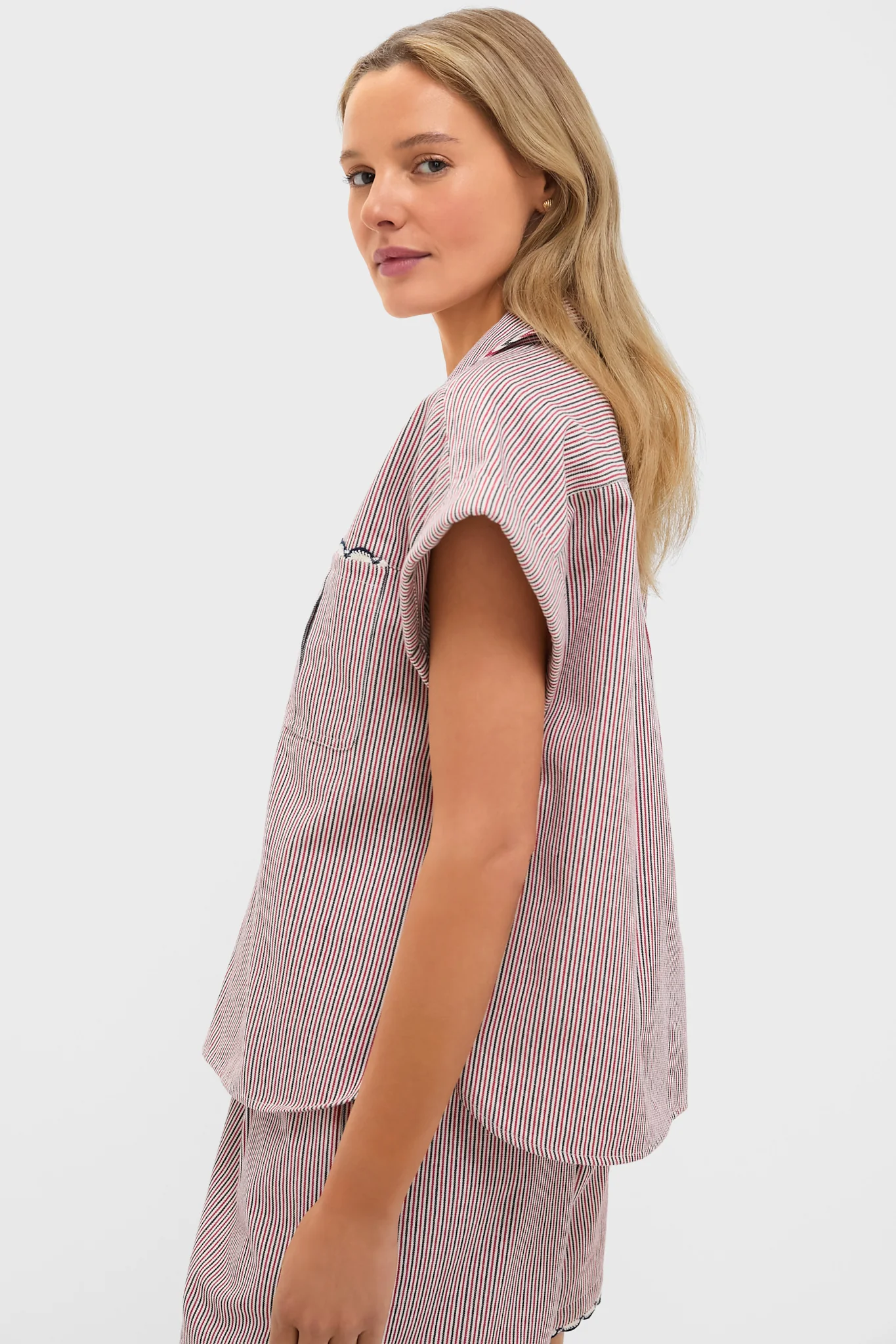 Red and Blue Stripe Scottie Shirt - Image 4