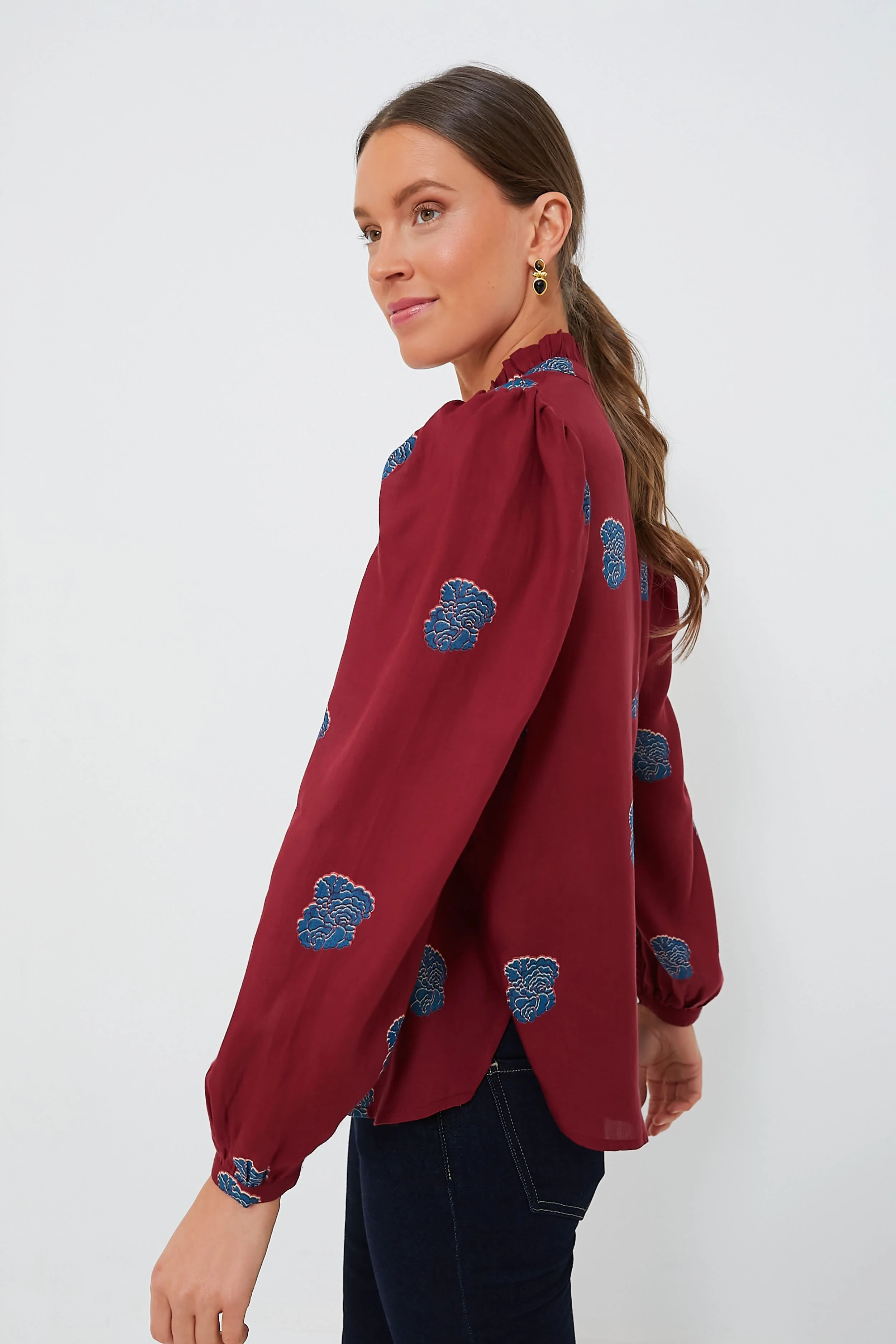 Red Burgundy Annabel Shirt - Image 3