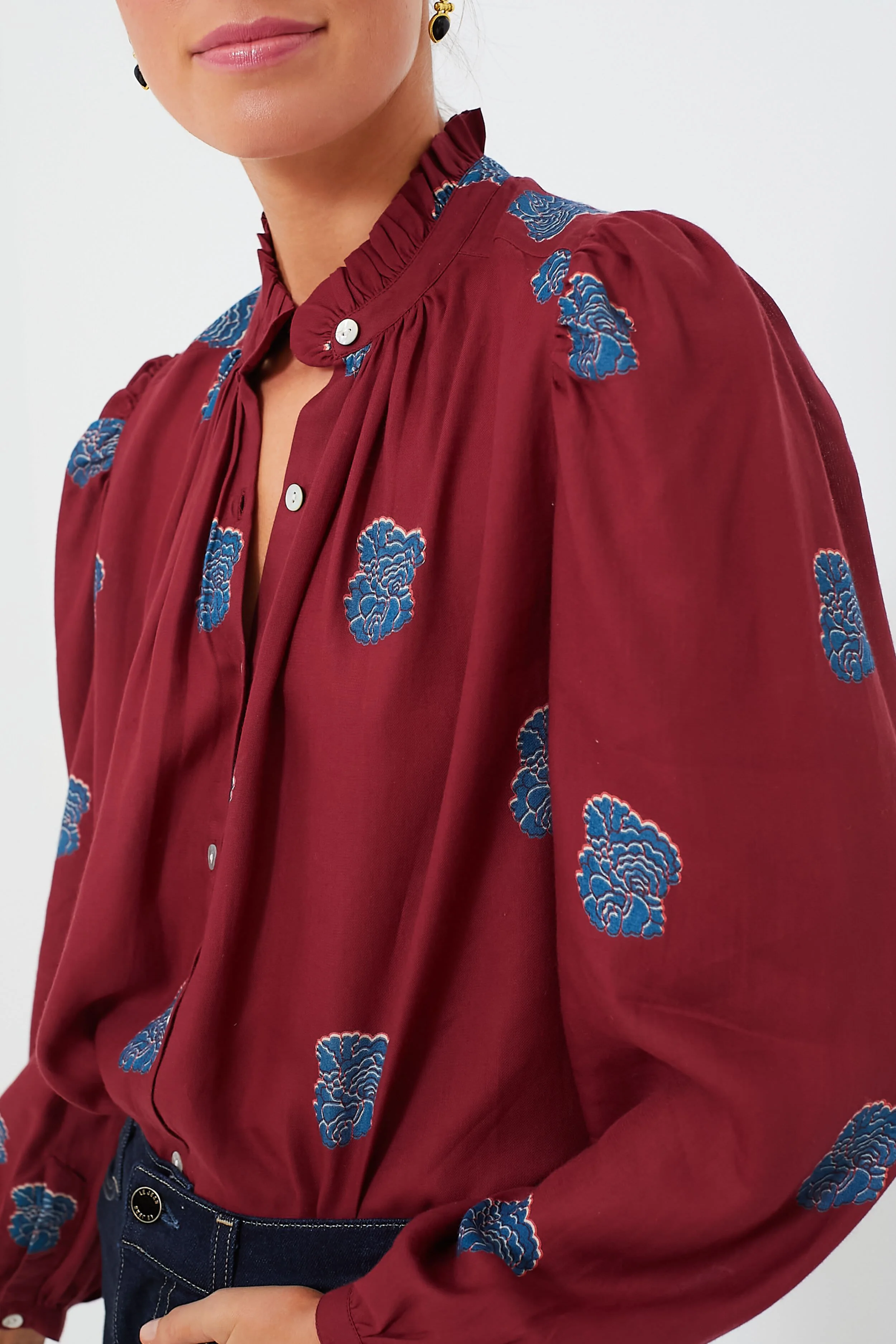 Red Burgundy Annabel Shirt - Image 5
