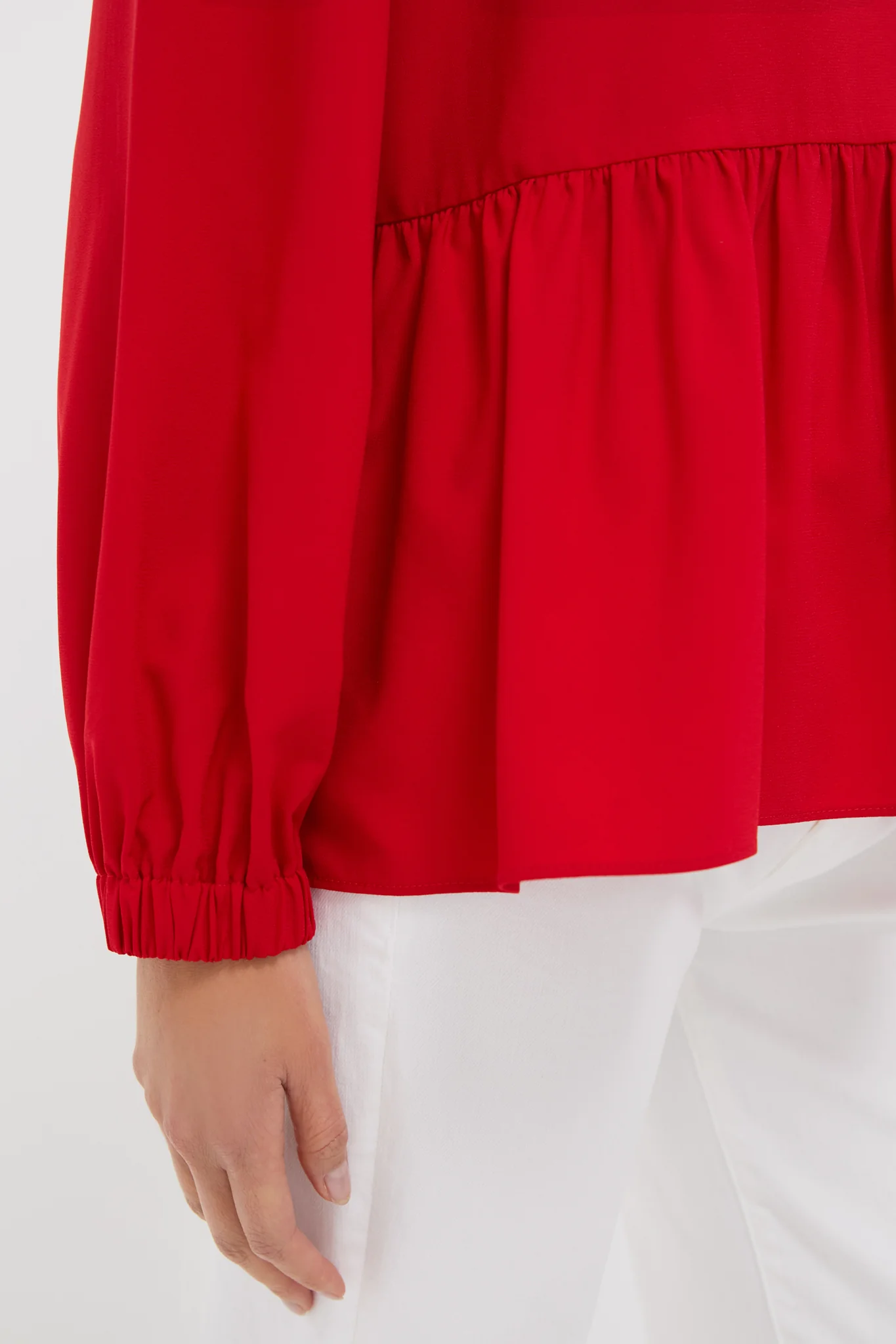 Red Carlota Peplum Blouse - Image 5
