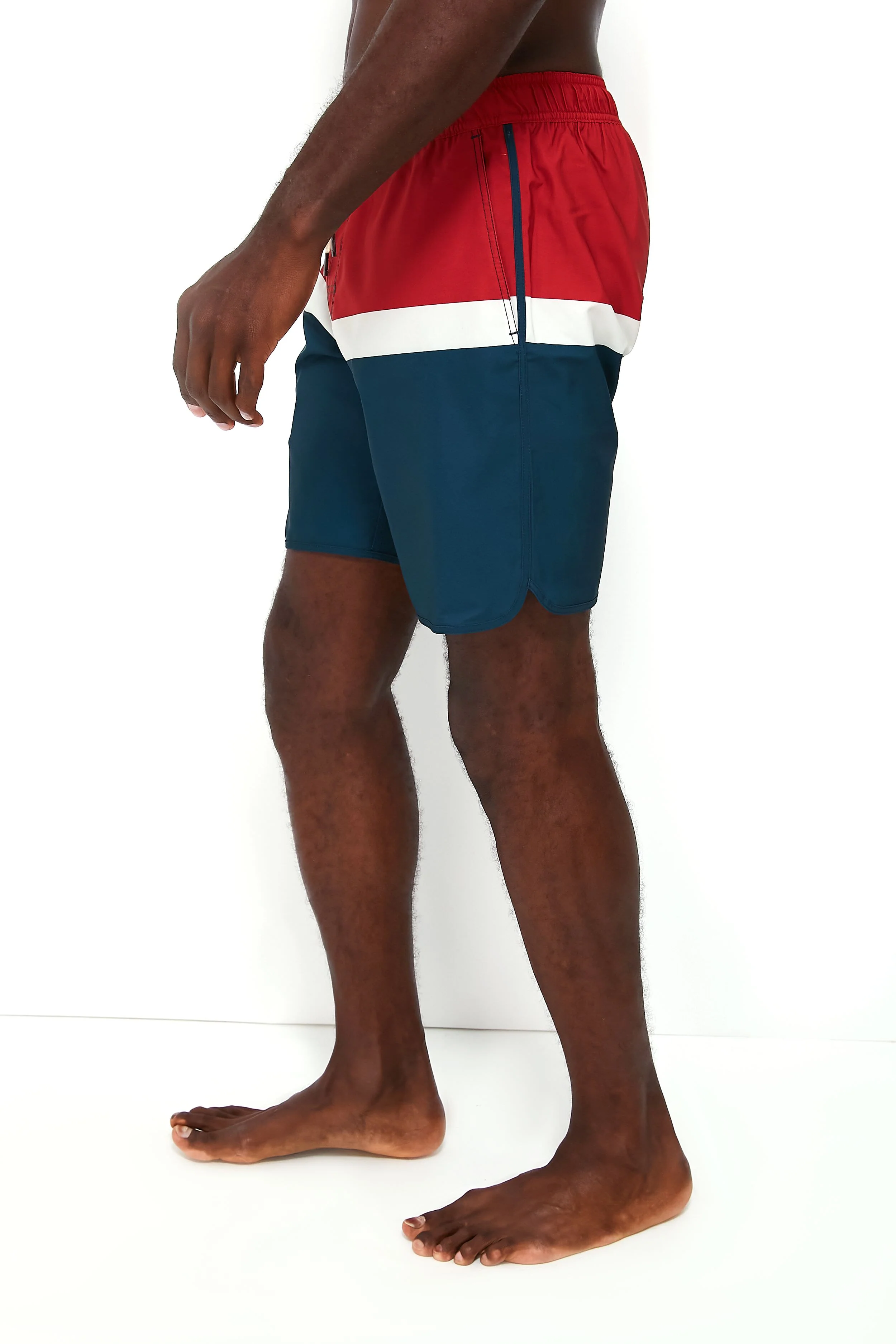 Red Colorblock Anchor Trunks - Image 3