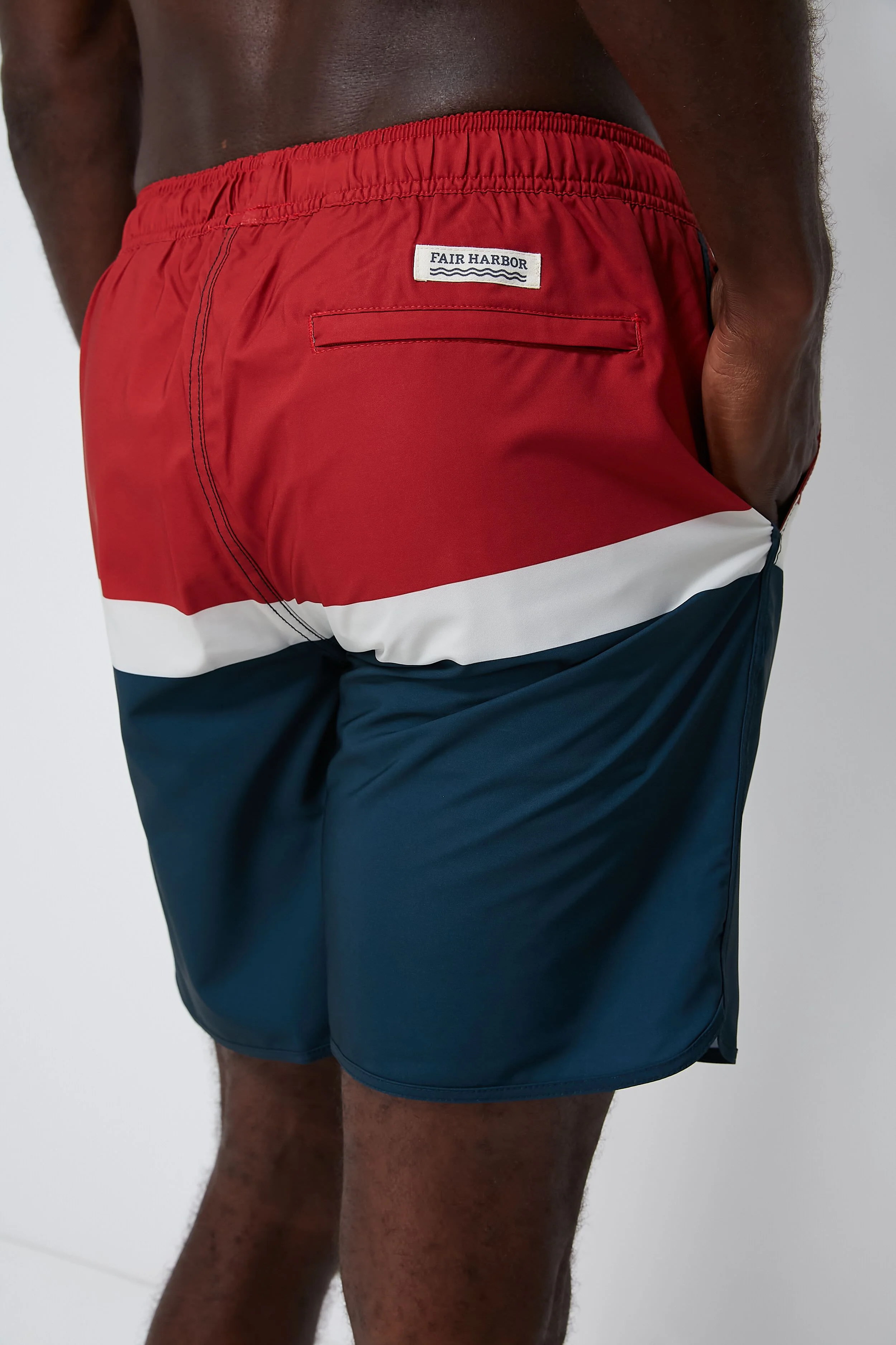 Red Colorblock Anchor Trunks - Image 5