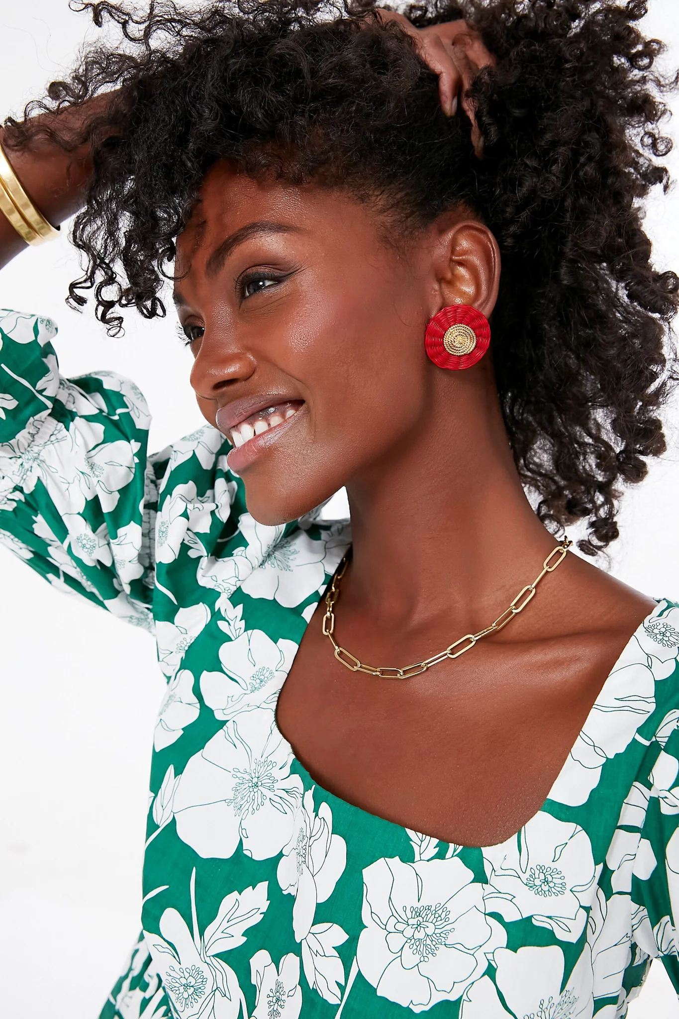 Red Iraca Studs - Image 2
