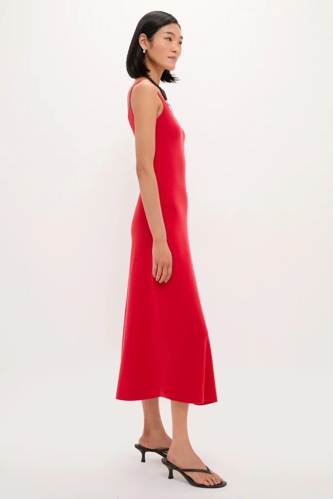 Red Knit Barrington Dress - Image 3