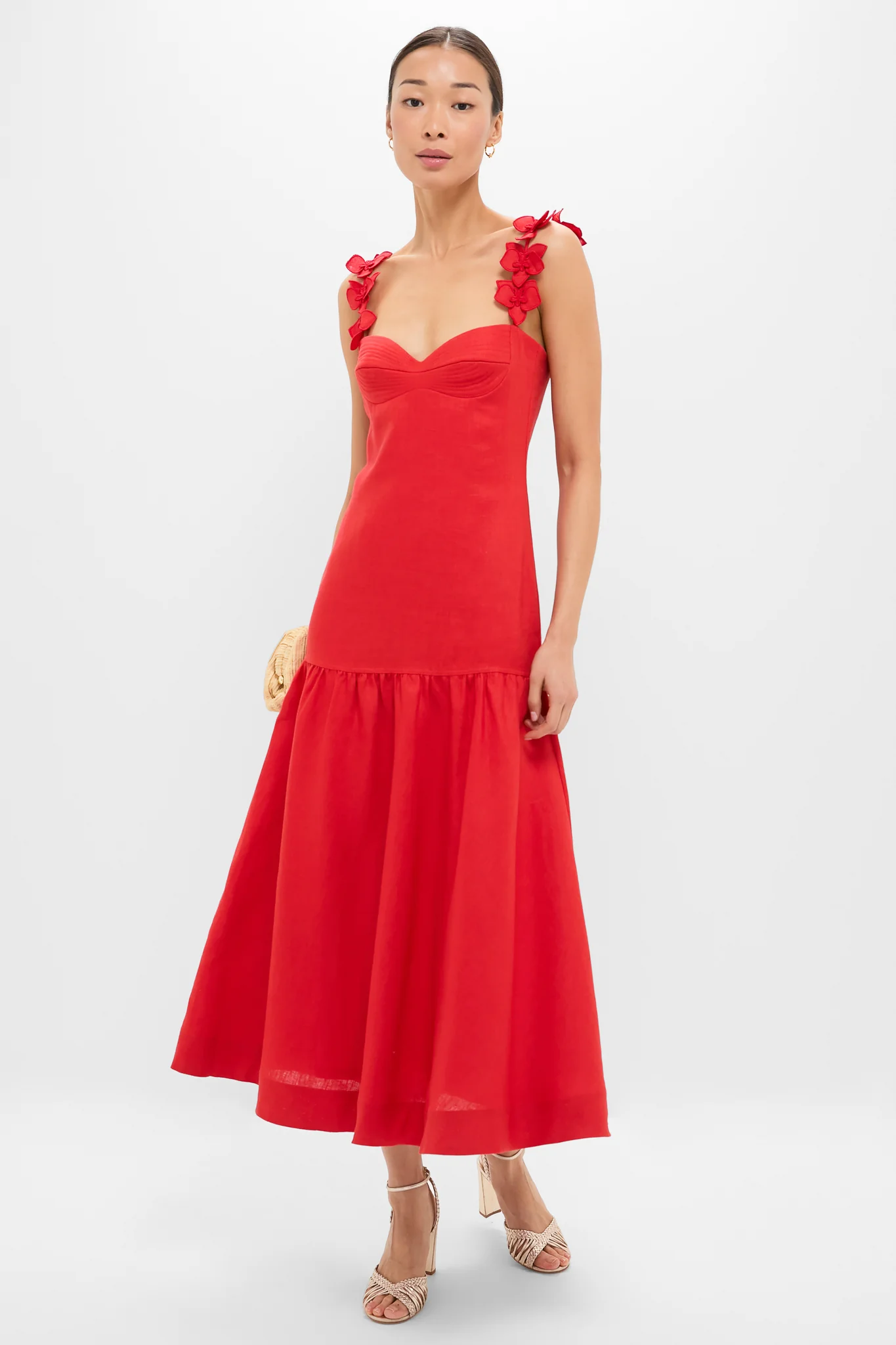 Red Ser Arte Embellished Maxi Dress - Image 3