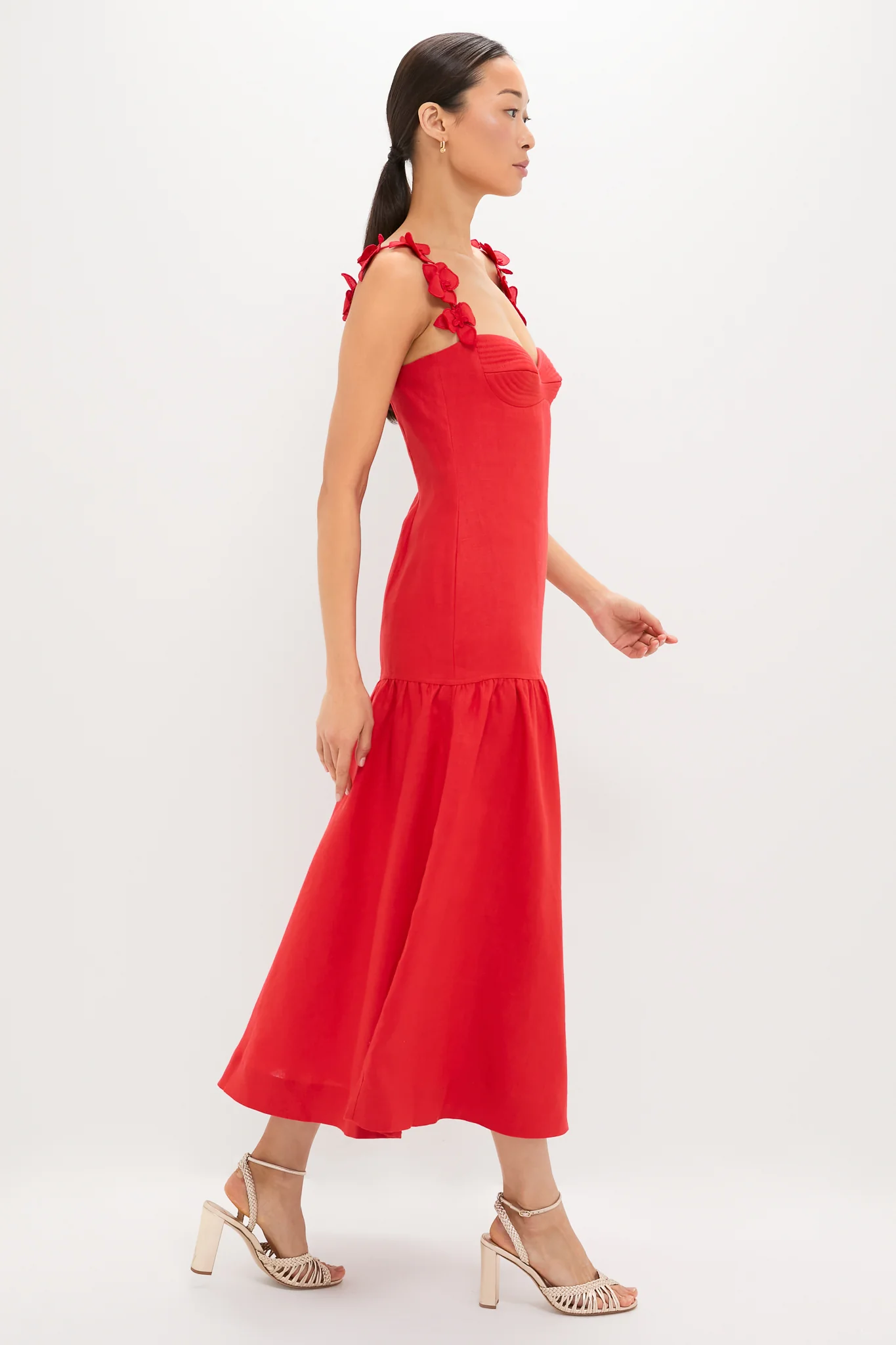 Red Ser Arte Embellished Maxi Dress - Image 4