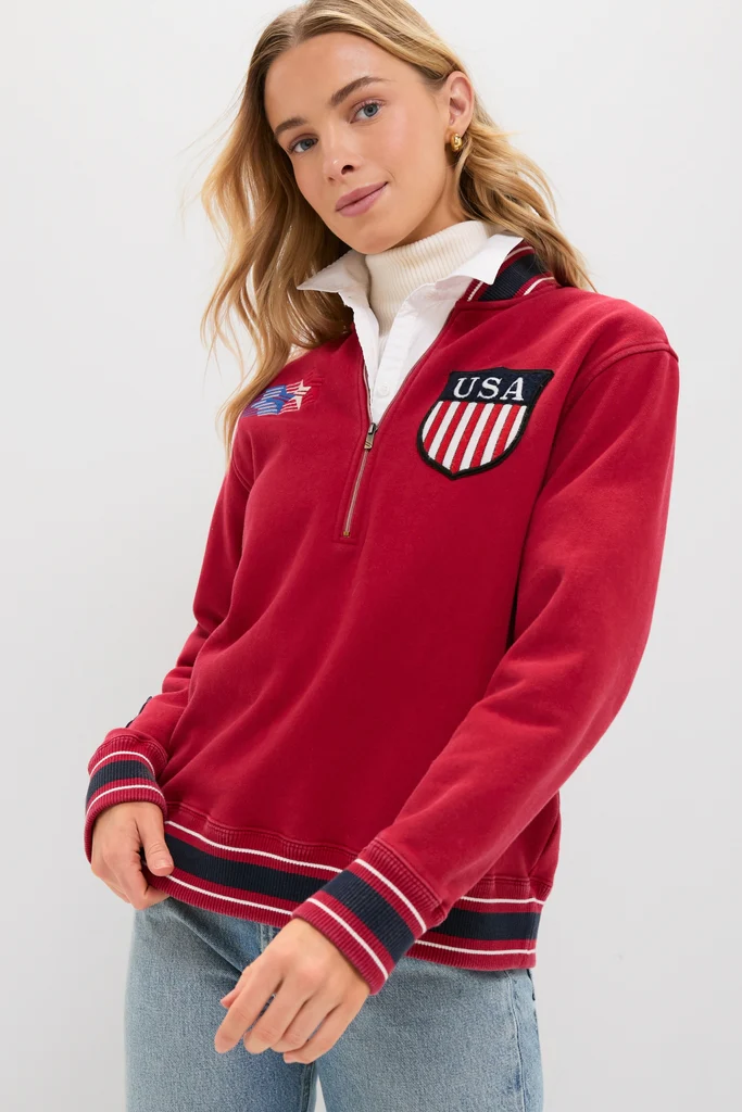 Red Shaun Quarter Zip - Image 4
