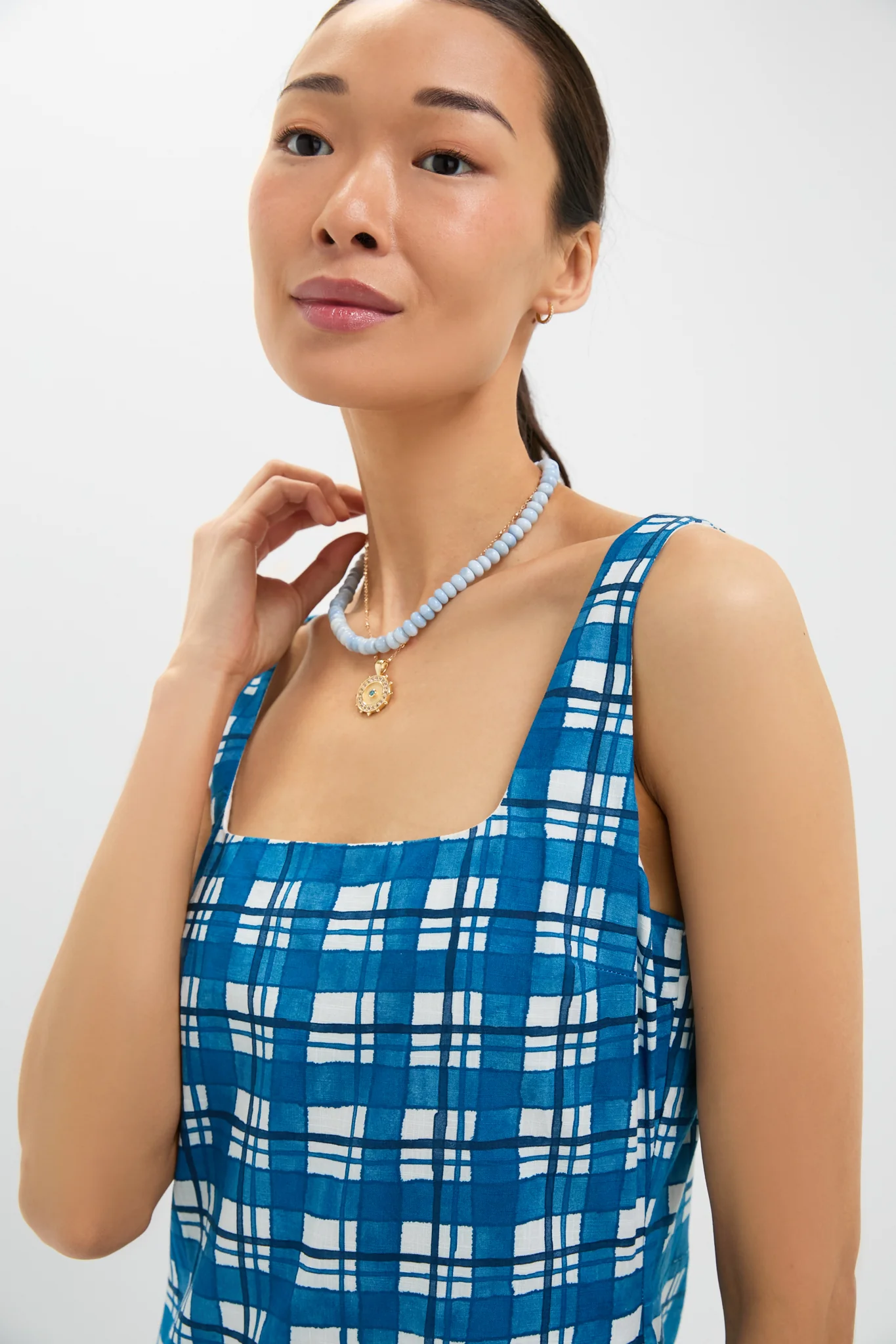Royal Plaid Minnie Midi Dress - Image 6