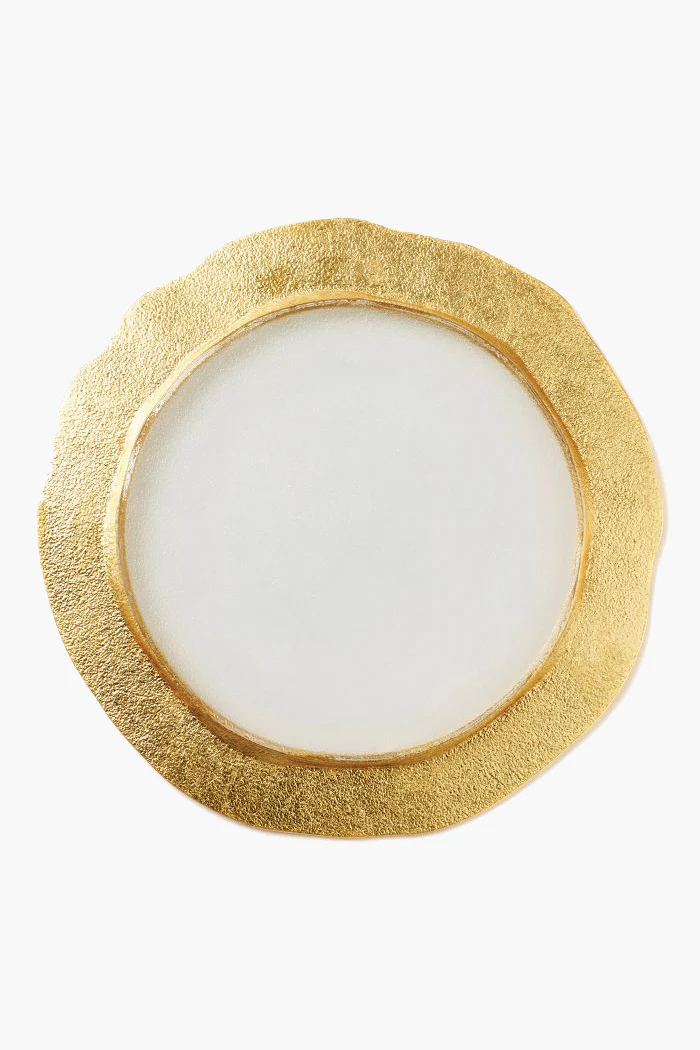 Rufolo Glass Gold Organic Service Plate/Charger