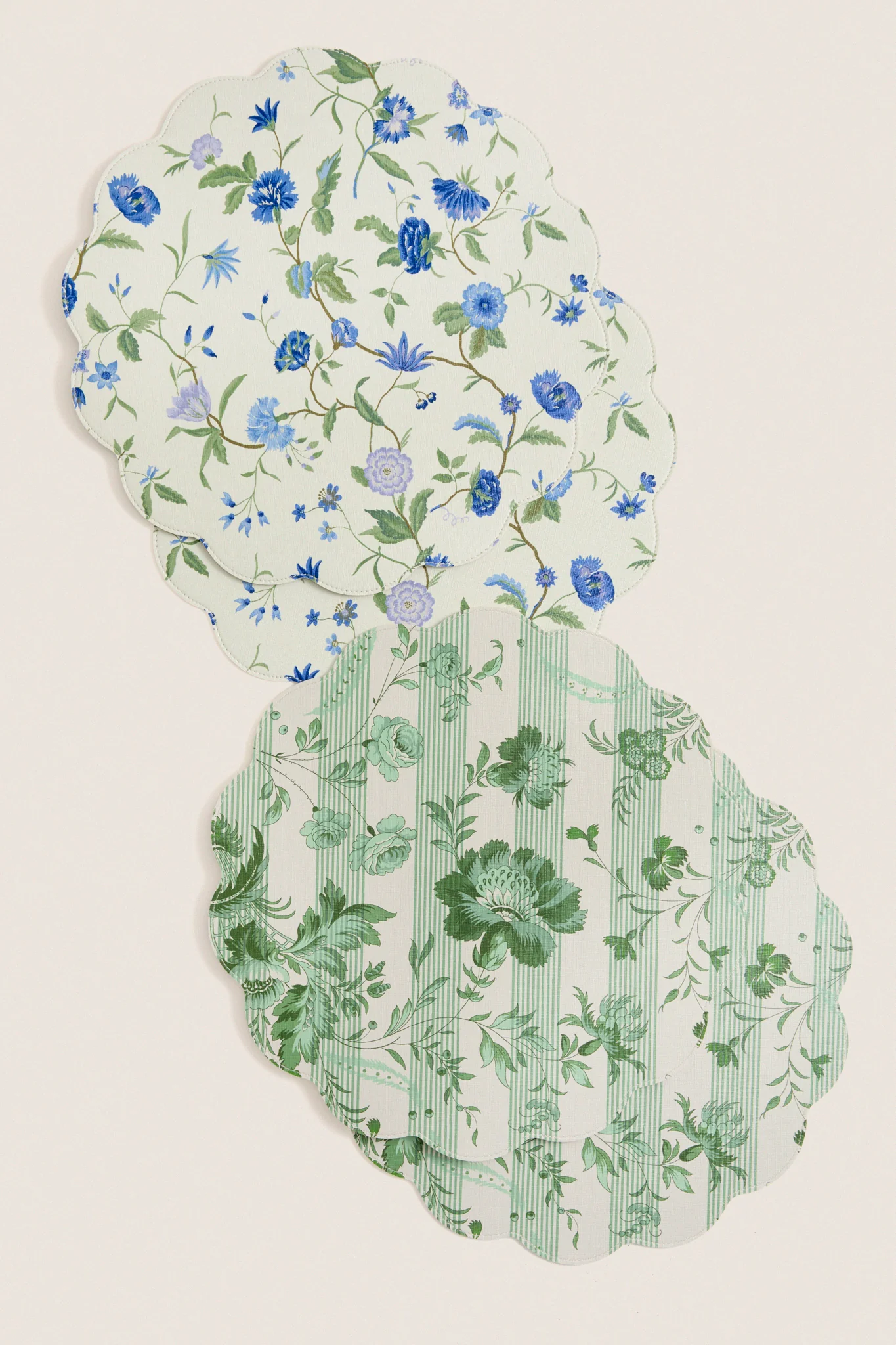 Blue and Lavender Blossom Wipeable Placemats Set of 4 - Image 3