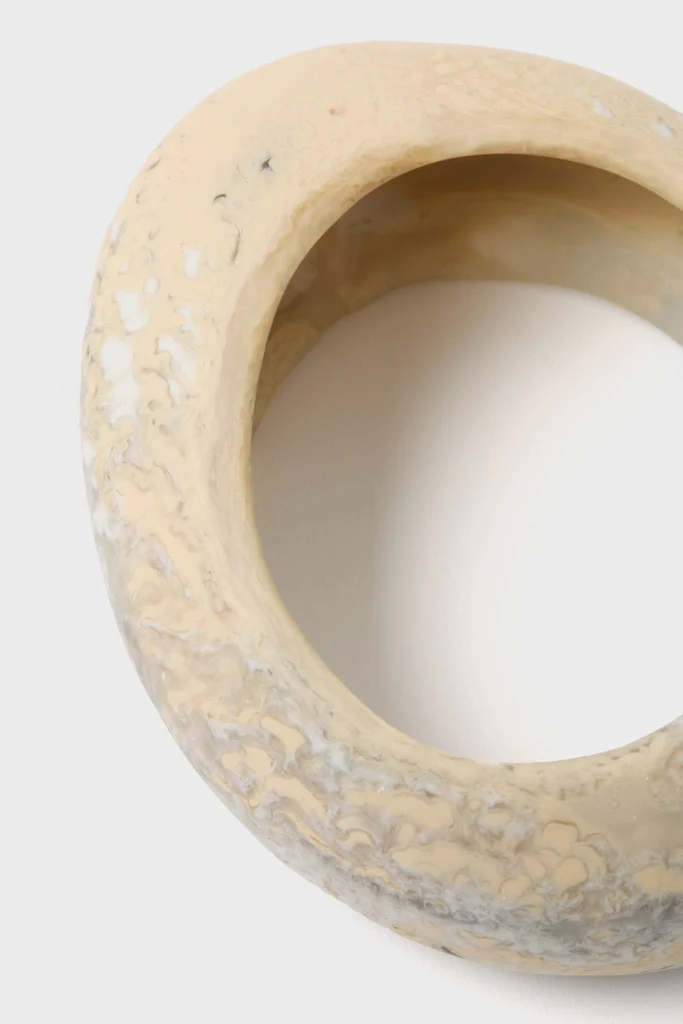Sandy Pearl Rock Medium Bangle - Image 4