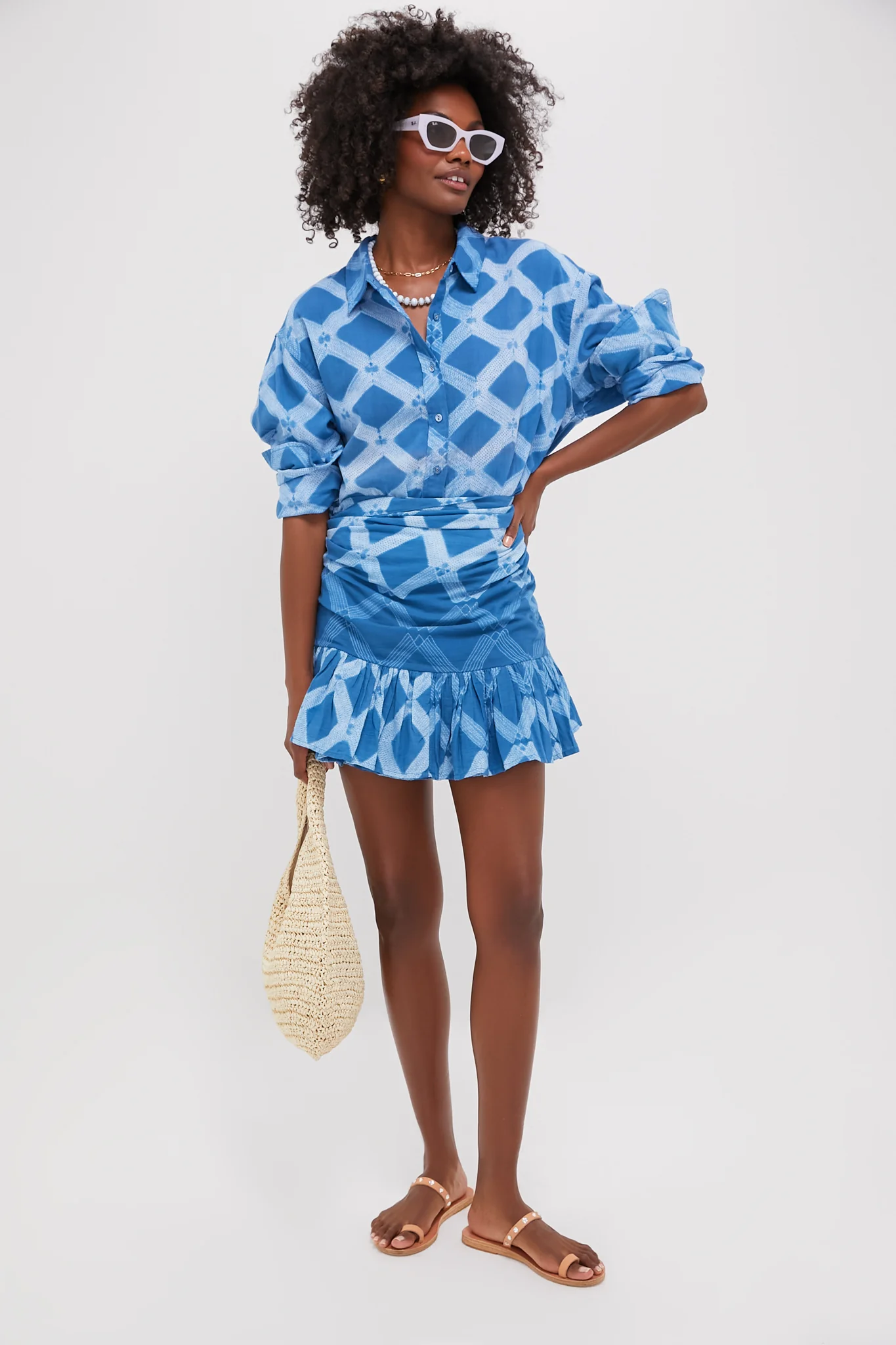 Sapphire Path Short Ruffle Power Pareo - Image 2