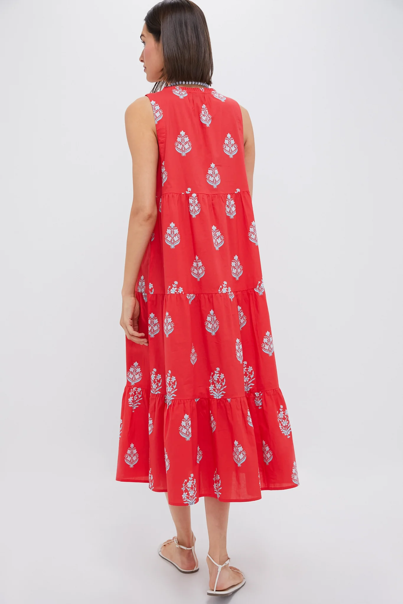 Scarlet Bouquet Blockprint Salty Paloma Caftan - Image 3