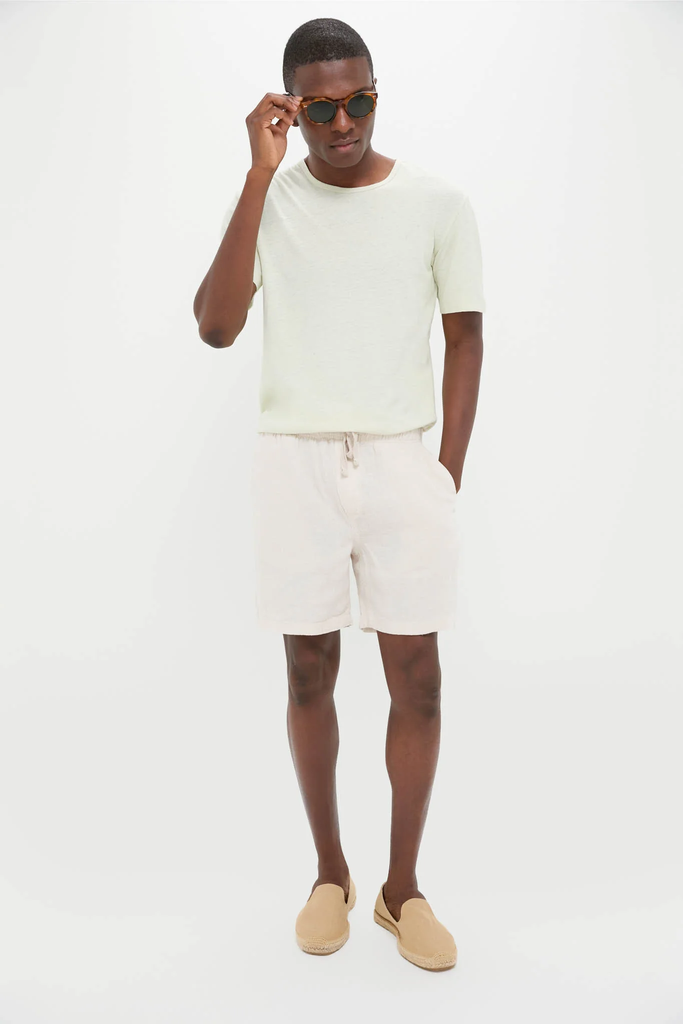 Sea Moss Drift Linen Tee - Image 3