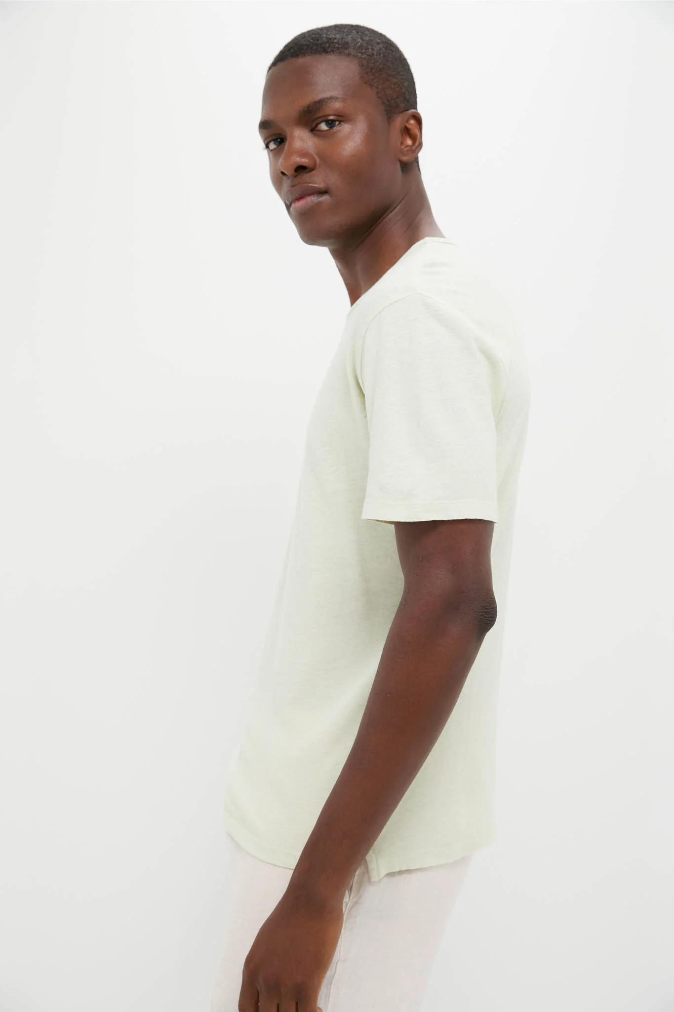 Sea Moss Drift Linen Tee - Image 4