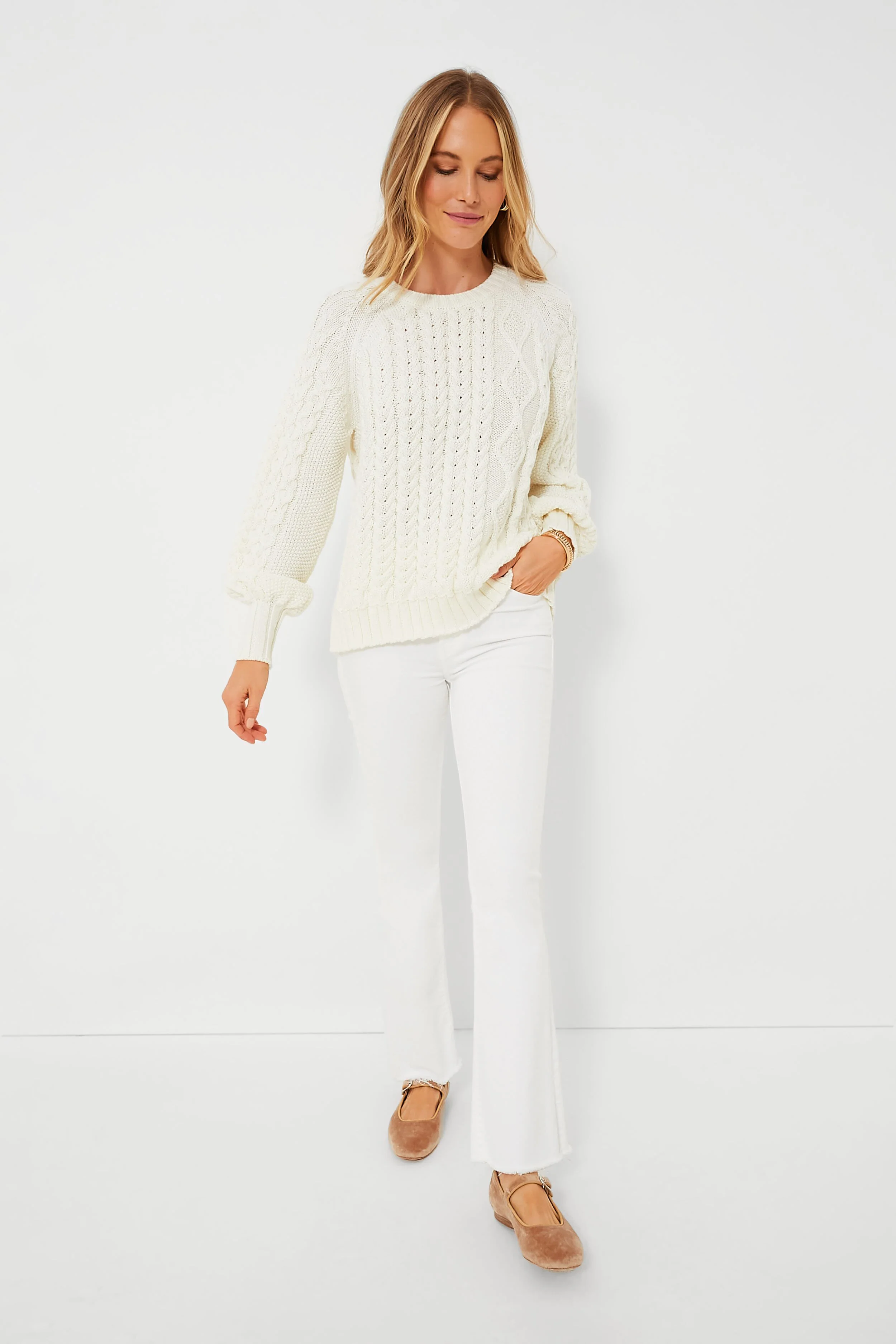 Sea Salt Harmonija Cable Sweater - Image 6