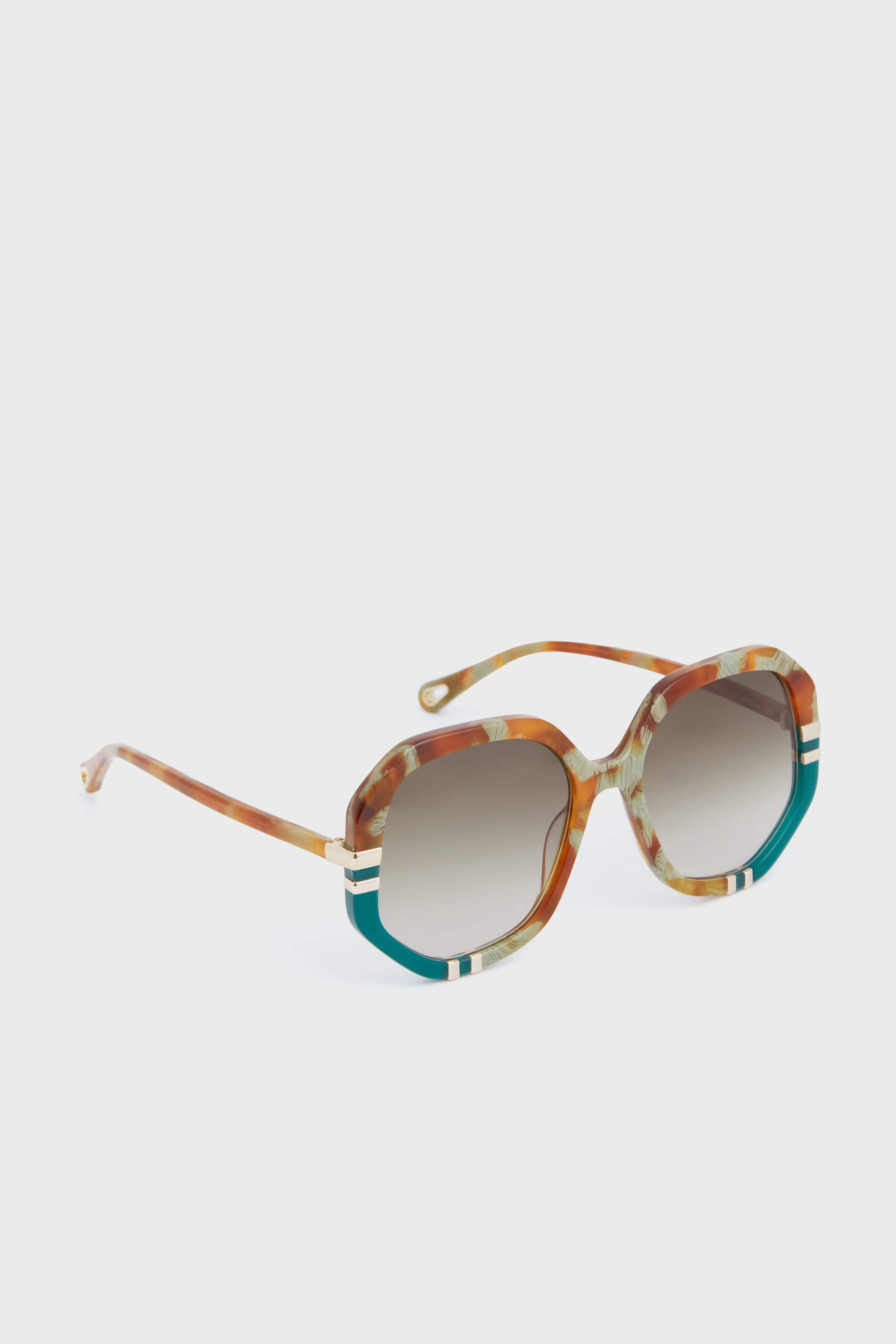 Shiny Caramel and Mint Green Spotted Havana West - Image 3