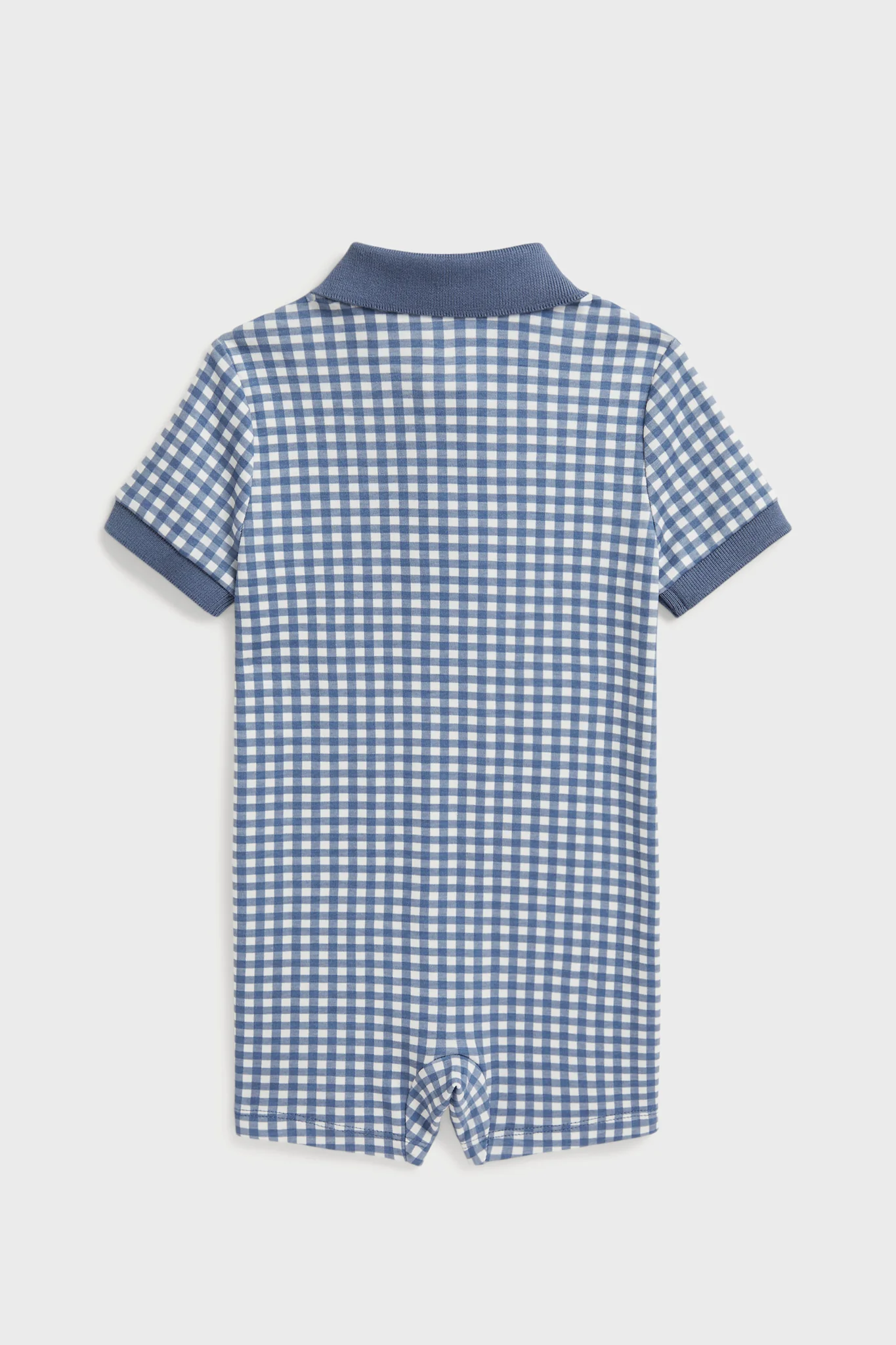 Short-Sleeve Interlock Gingham Shortall - Image 2
