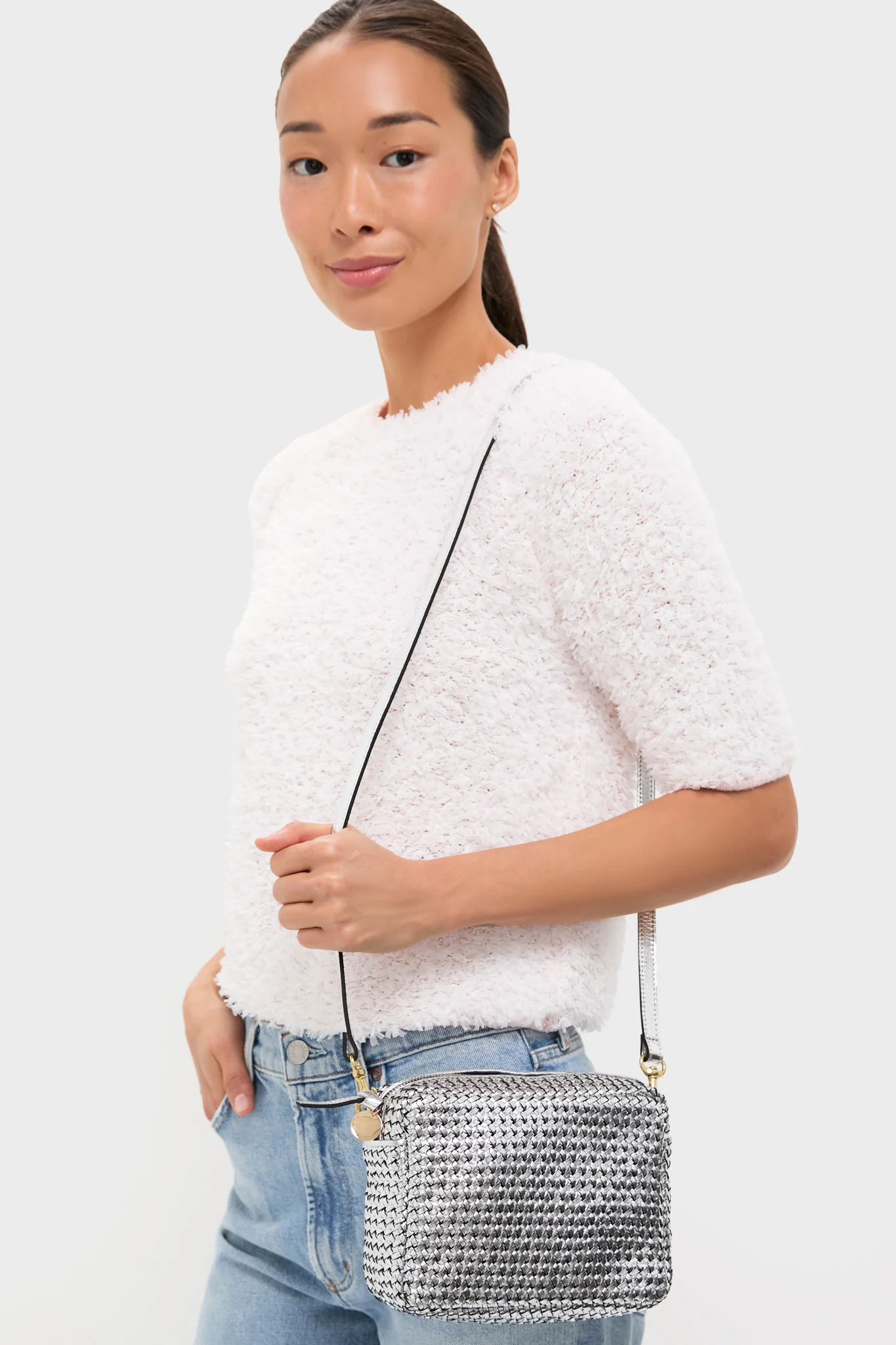 Silver Woven Etoile Midi Sac - Image 3