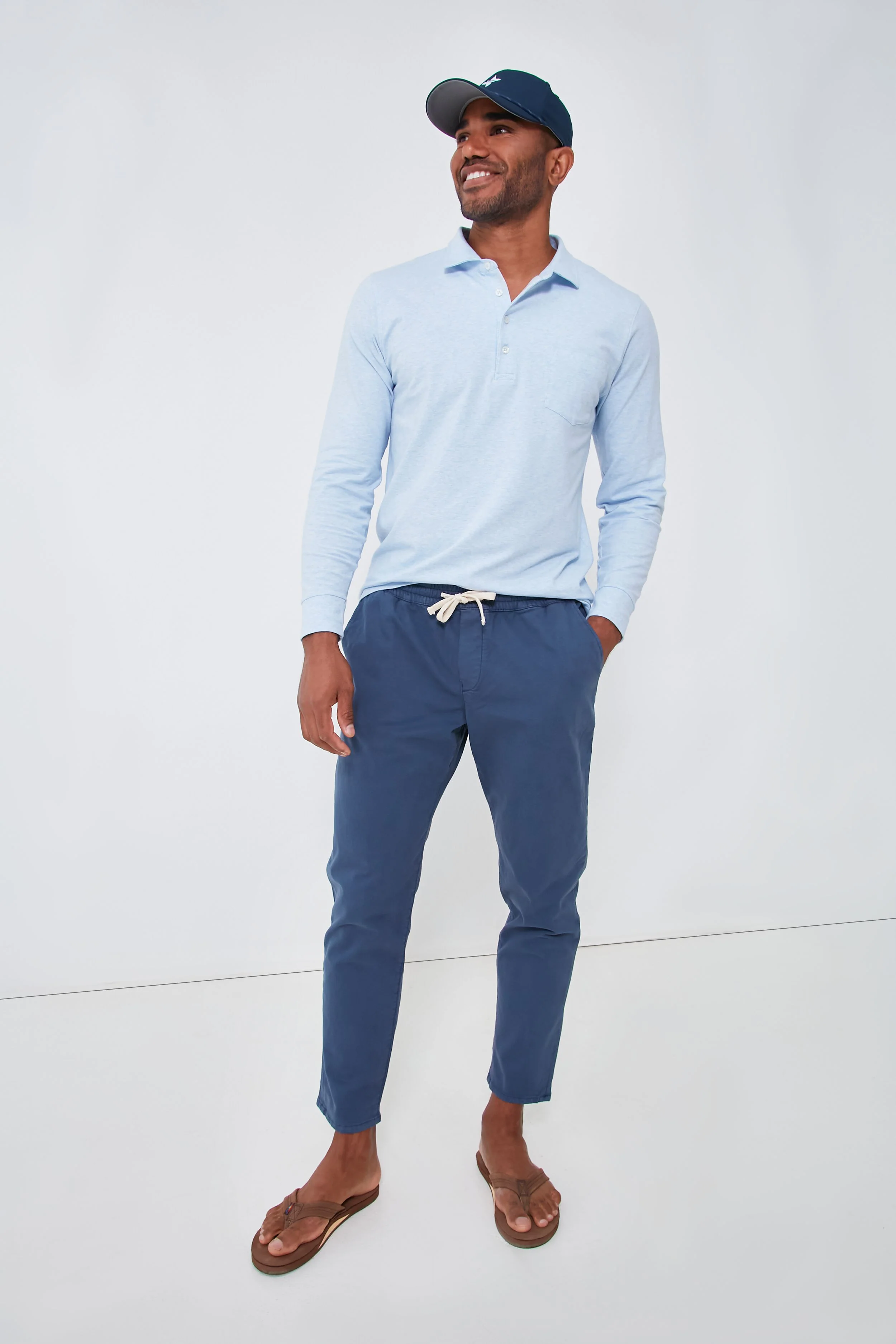 Slate Blue Athletic Fit Saturday Pant - Image 2