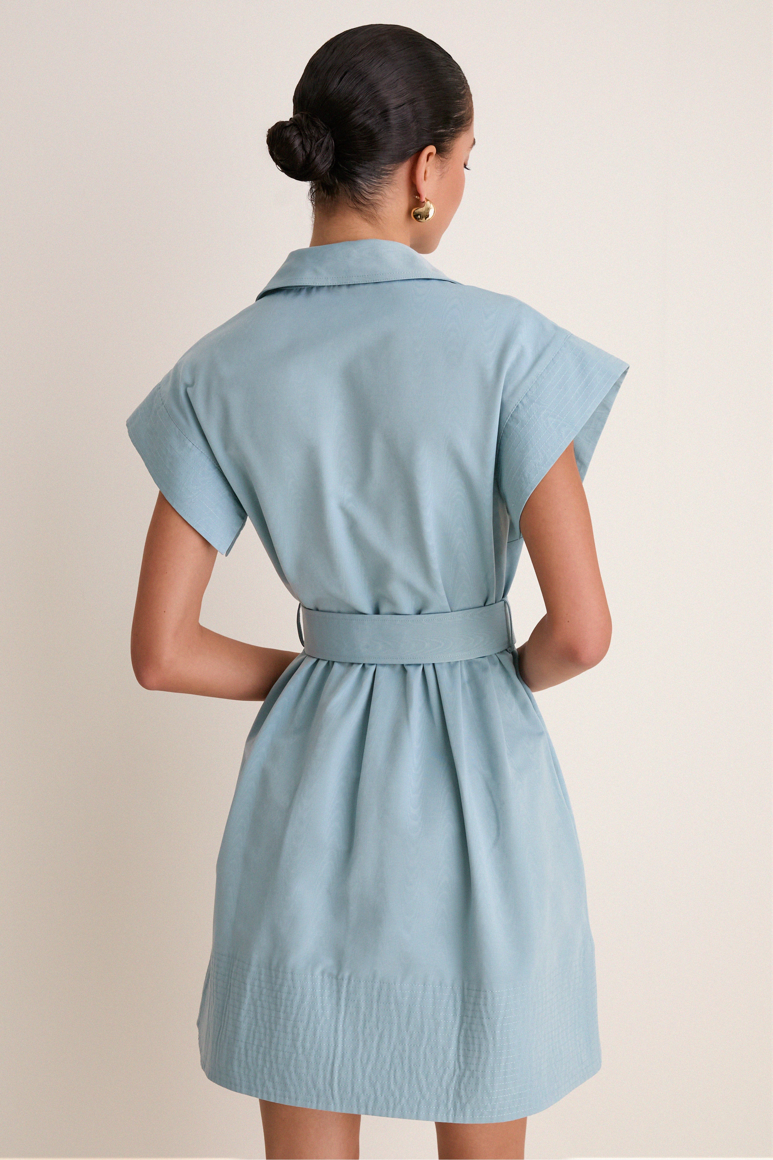Slate Blue Mini Chloe Dress - Image 4