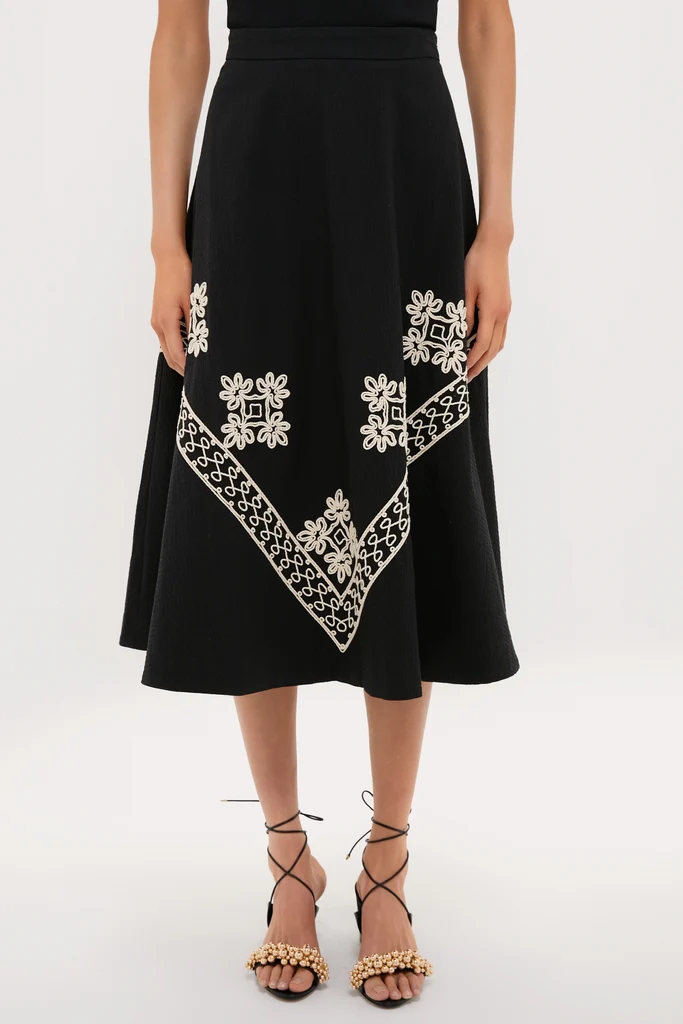 Soutache Cotton Andrea Circle Skirt