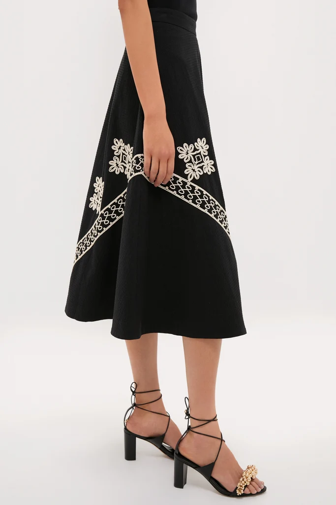 Soutache Cotton Andrea Circle Skirt - Image 3