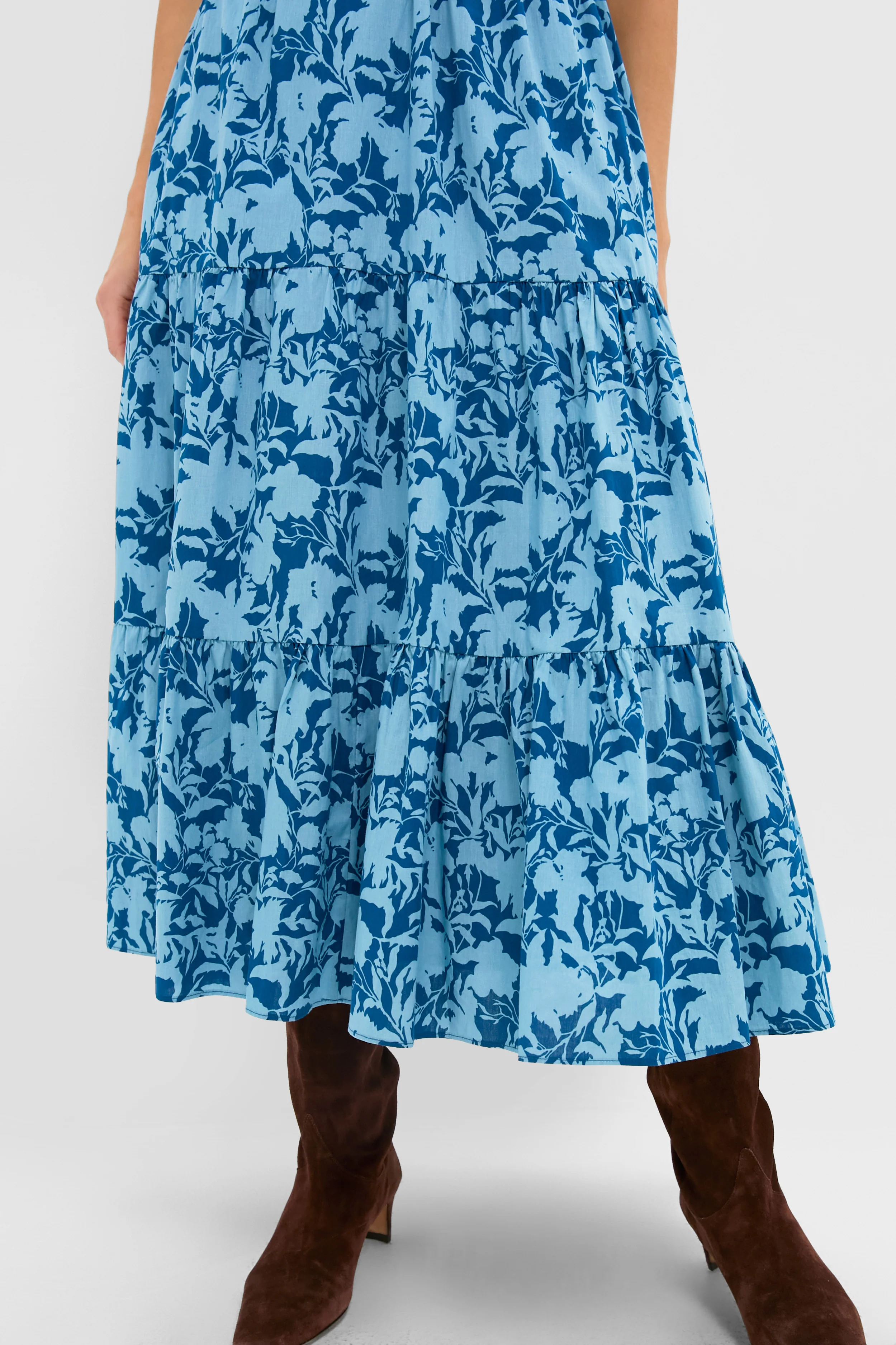 Steel Blue Floral Bennett Maxi Dress - Image 6