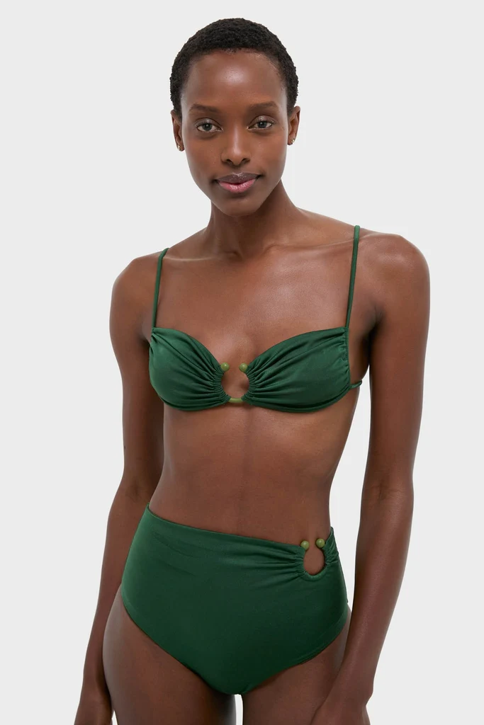 Sumatra Green Tangle Up Bikini Top