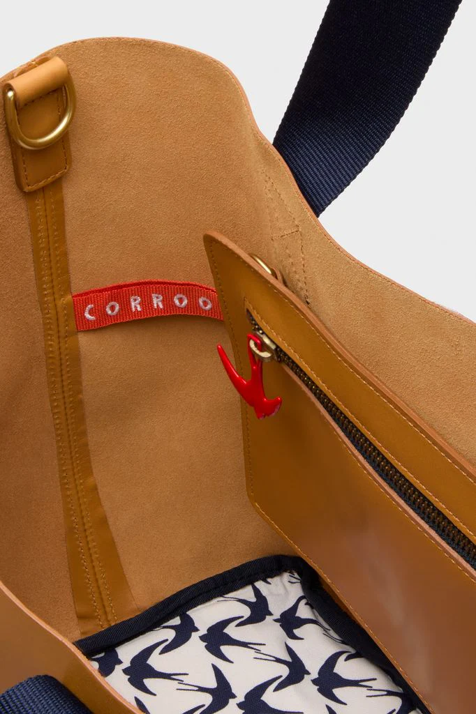 Tan Big Daddy Tote with Green Monogram - Image 4
