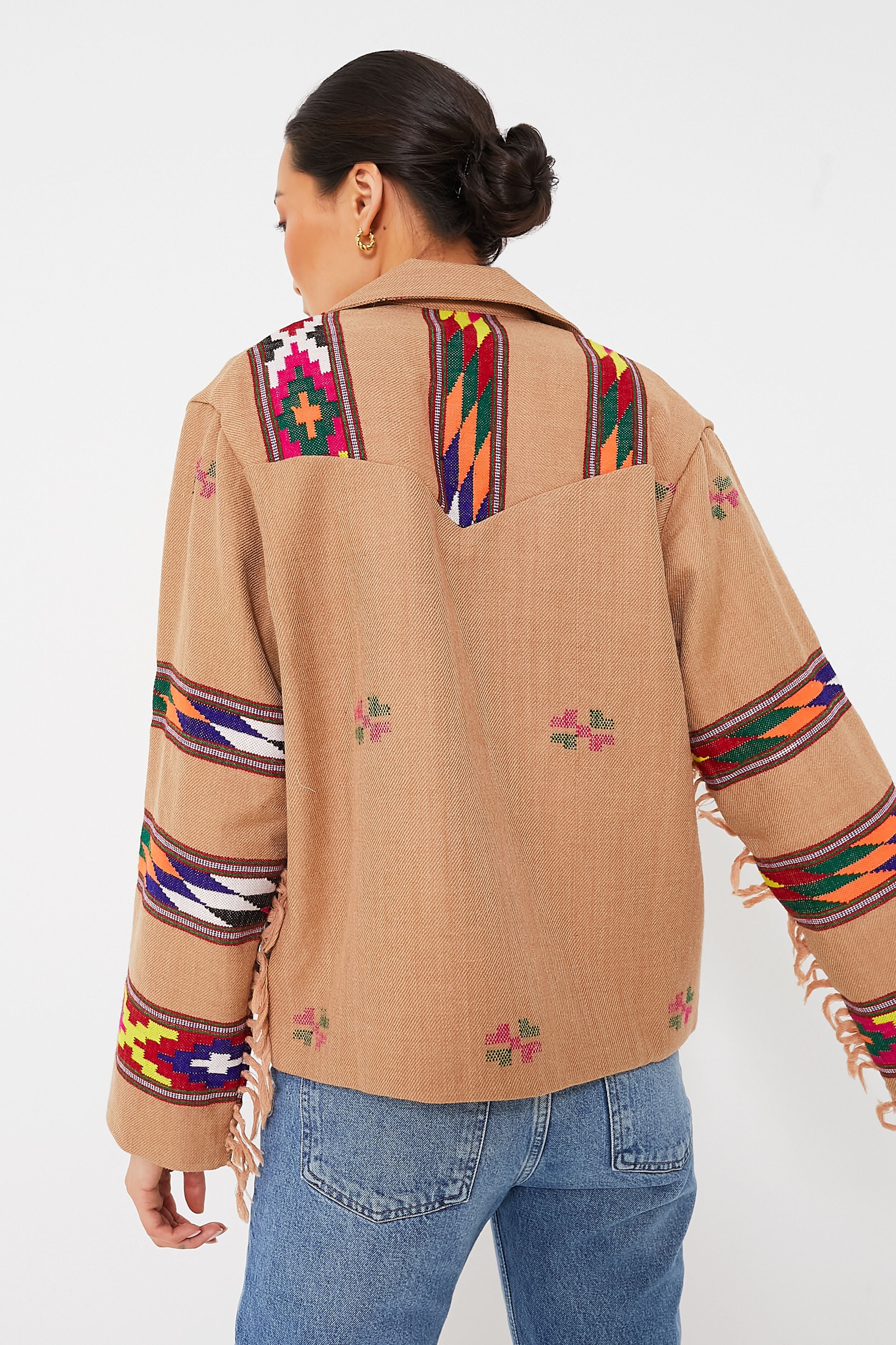 Tan Dune Western Blanket Jacket - Image 4