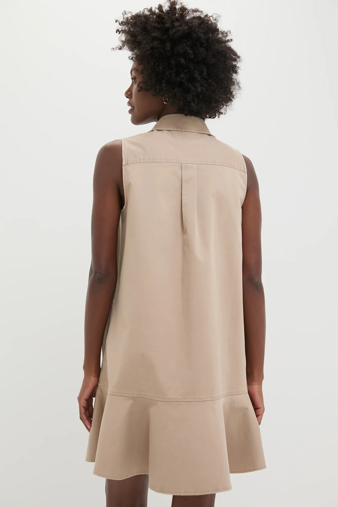 Tan Khaki Sleeveless Callahan Dress - Image 4
