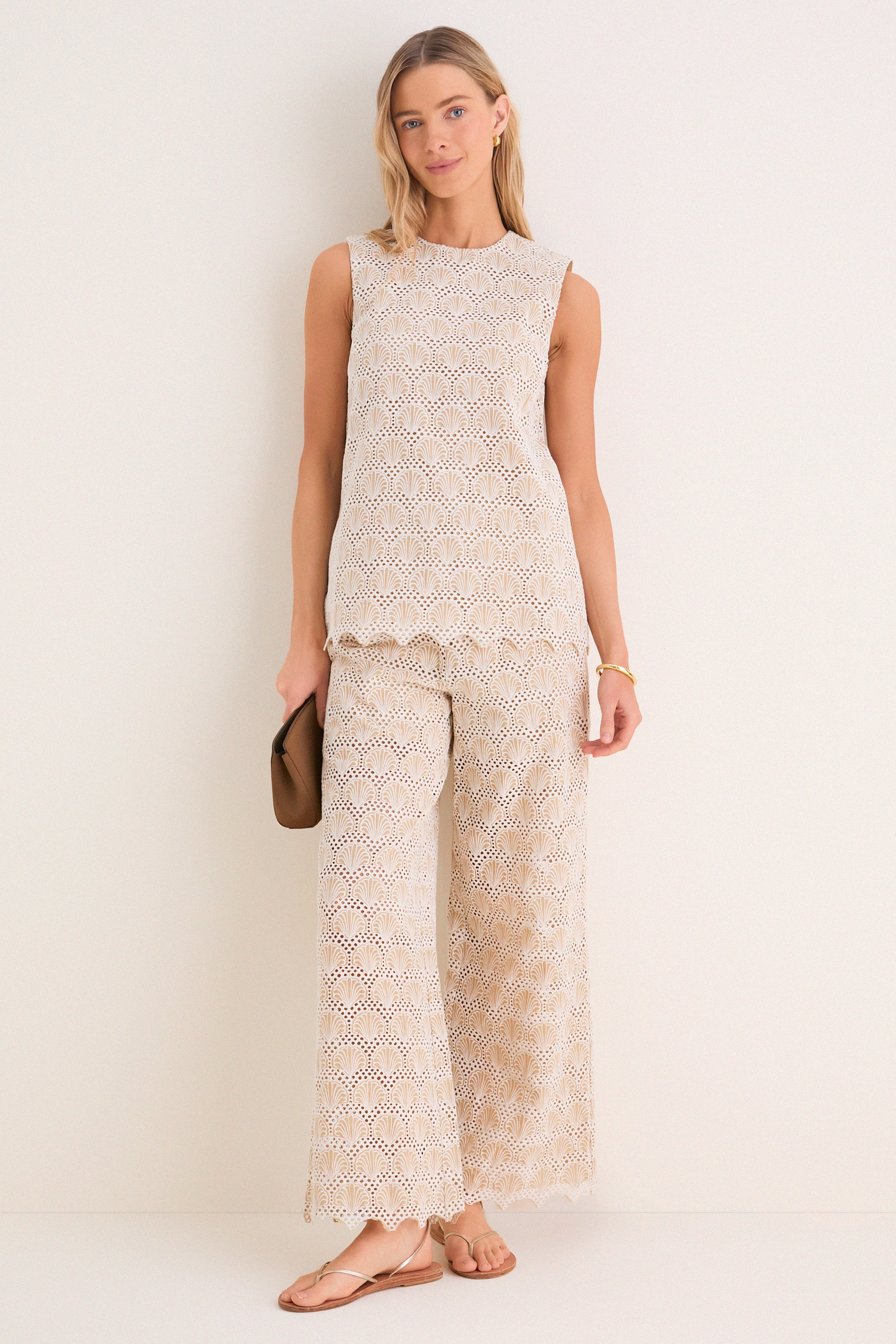 Tan Seashell Eyelet Shelly Pants - Image 2