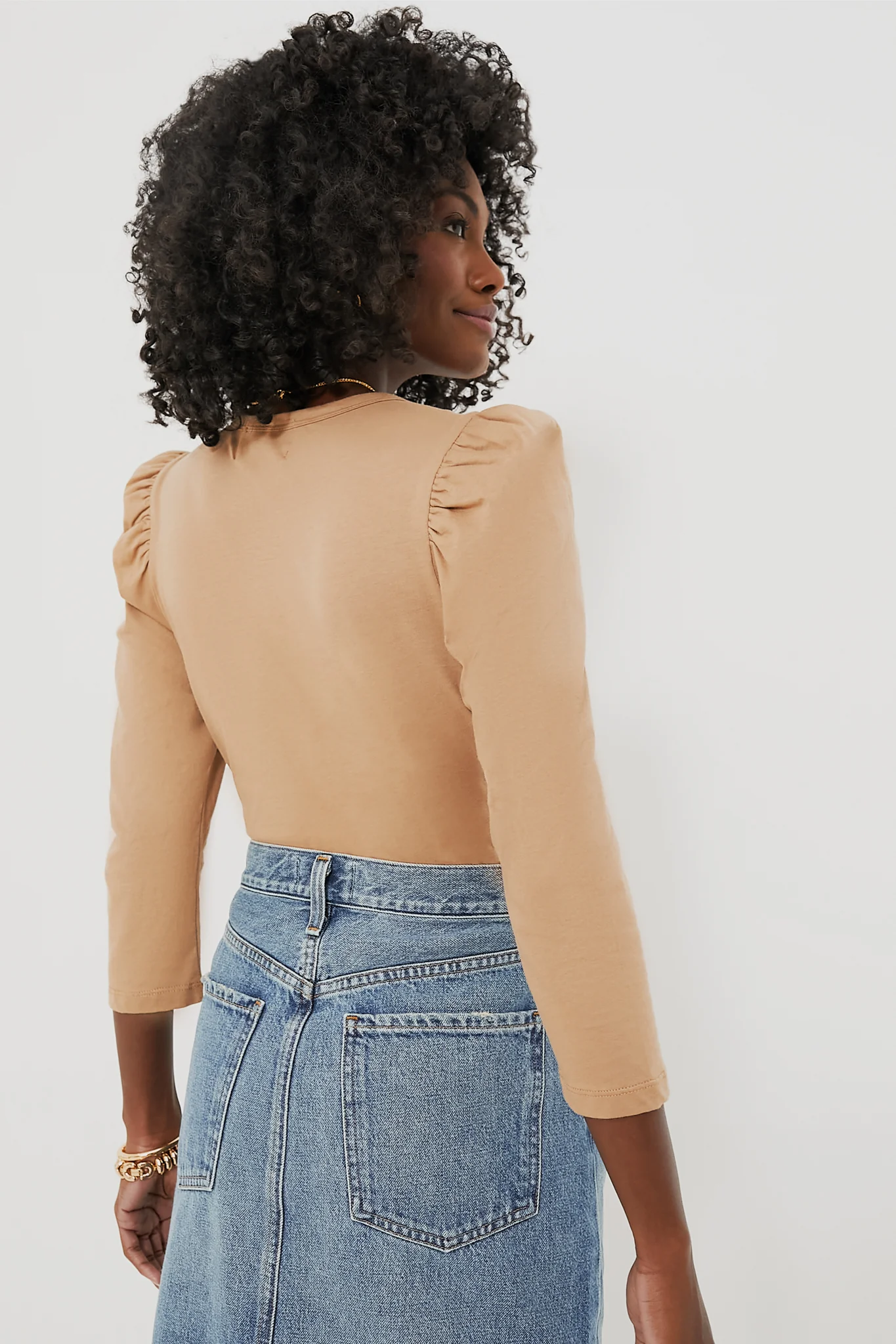 Tan Vesty Long Sleeve Crewneck - Image 4