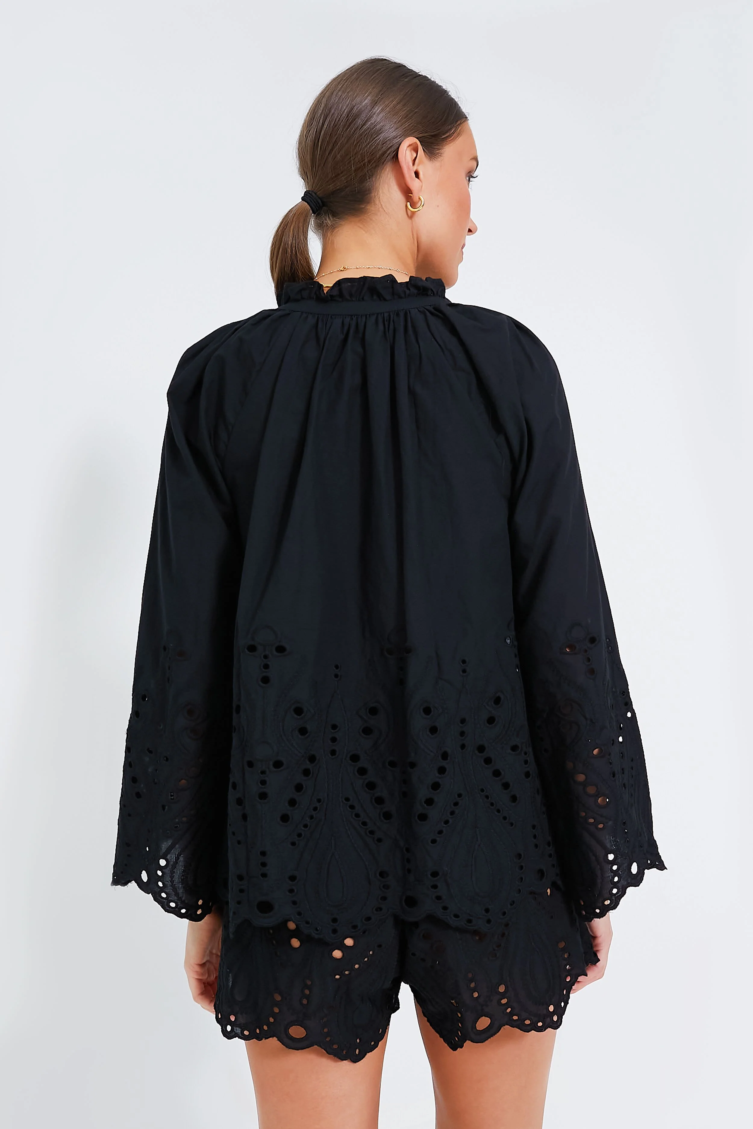 Tangier Border Embroidered Nero Penny Blouse - Image 4