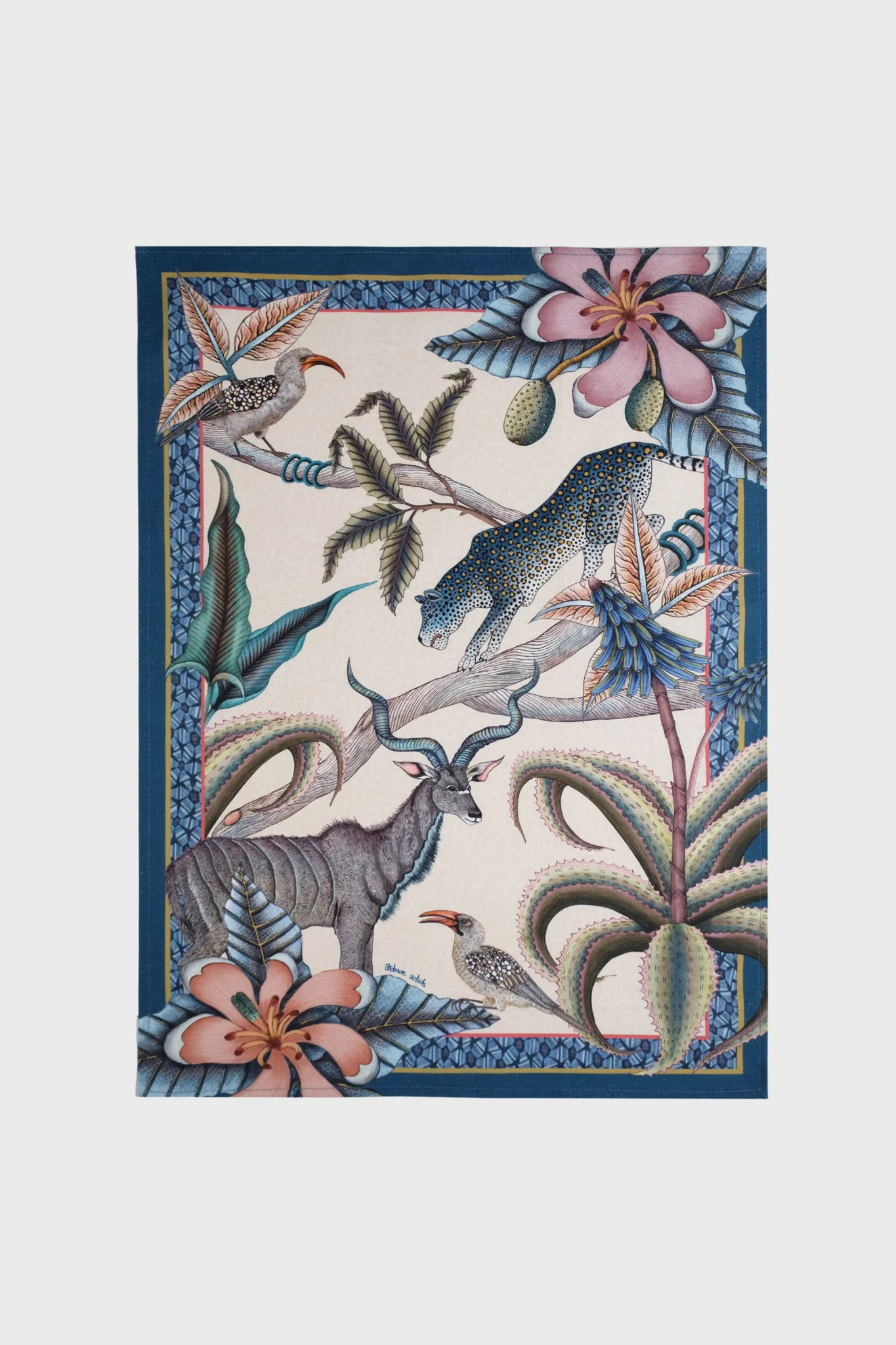 Tanzanite Pangolin Park Tea Towel