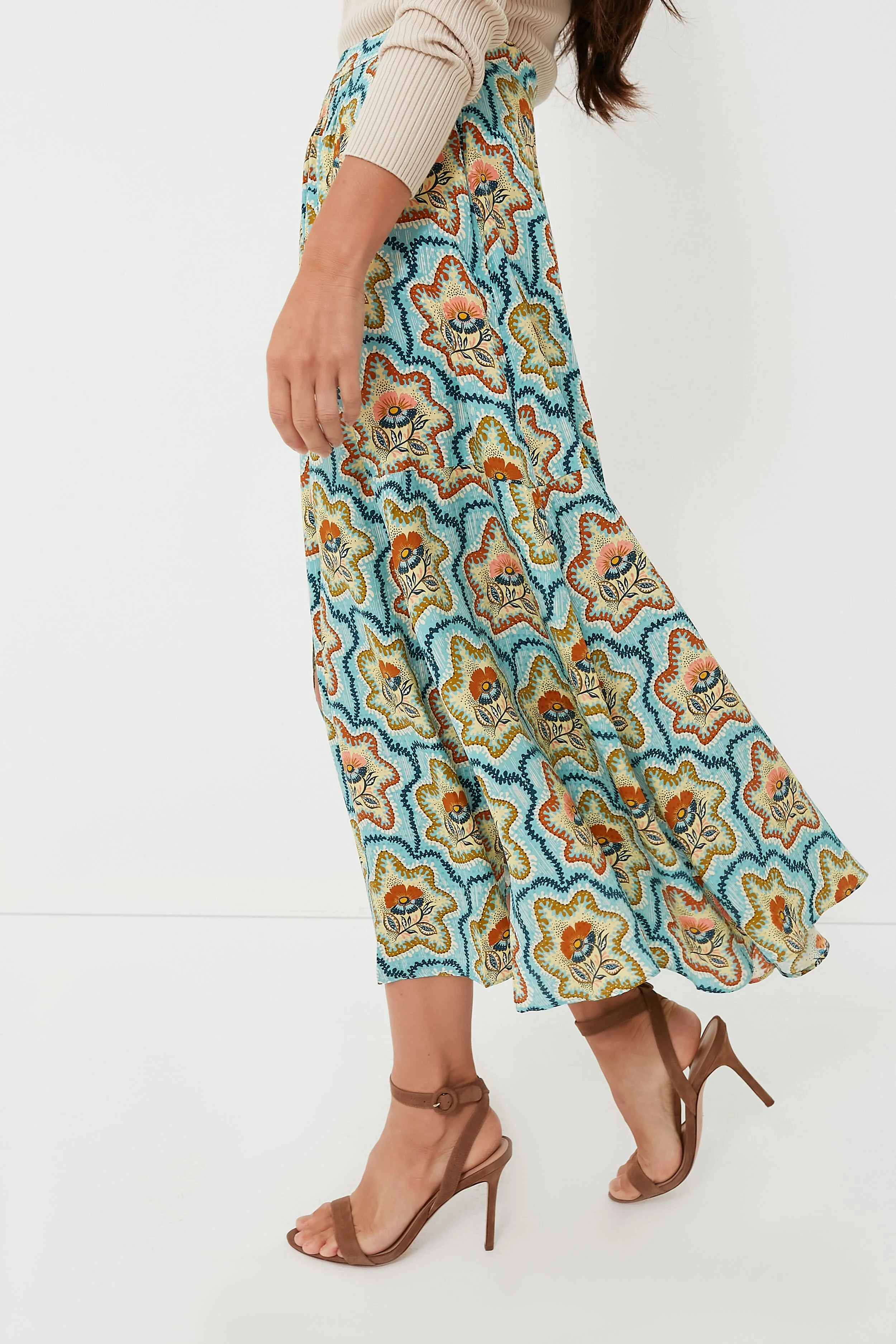 Tea Time Flower Tucker Skirt - Image 3