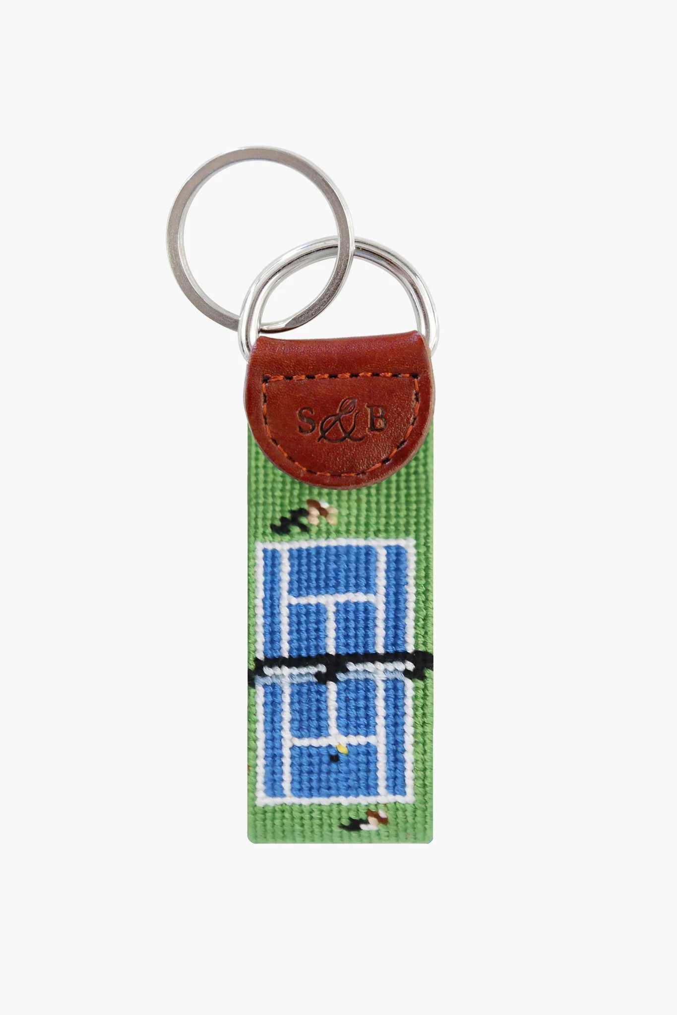 Tennis Overhead Needlepoint Key Fob - Image 2
