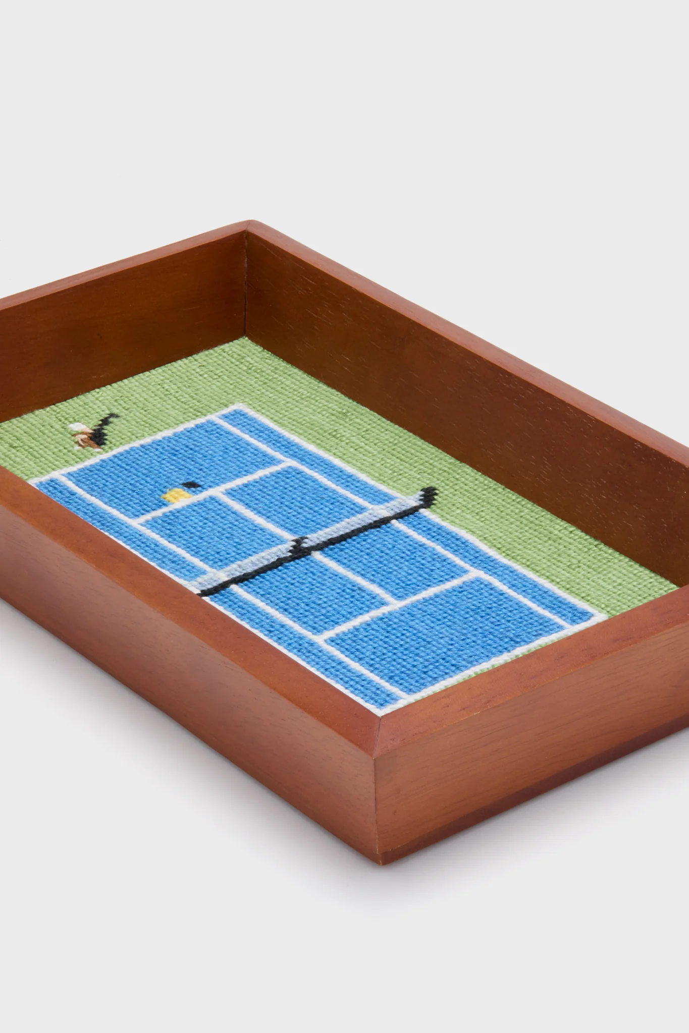 Tennis Overhead Needlepoint Valet Tray - Image 2
