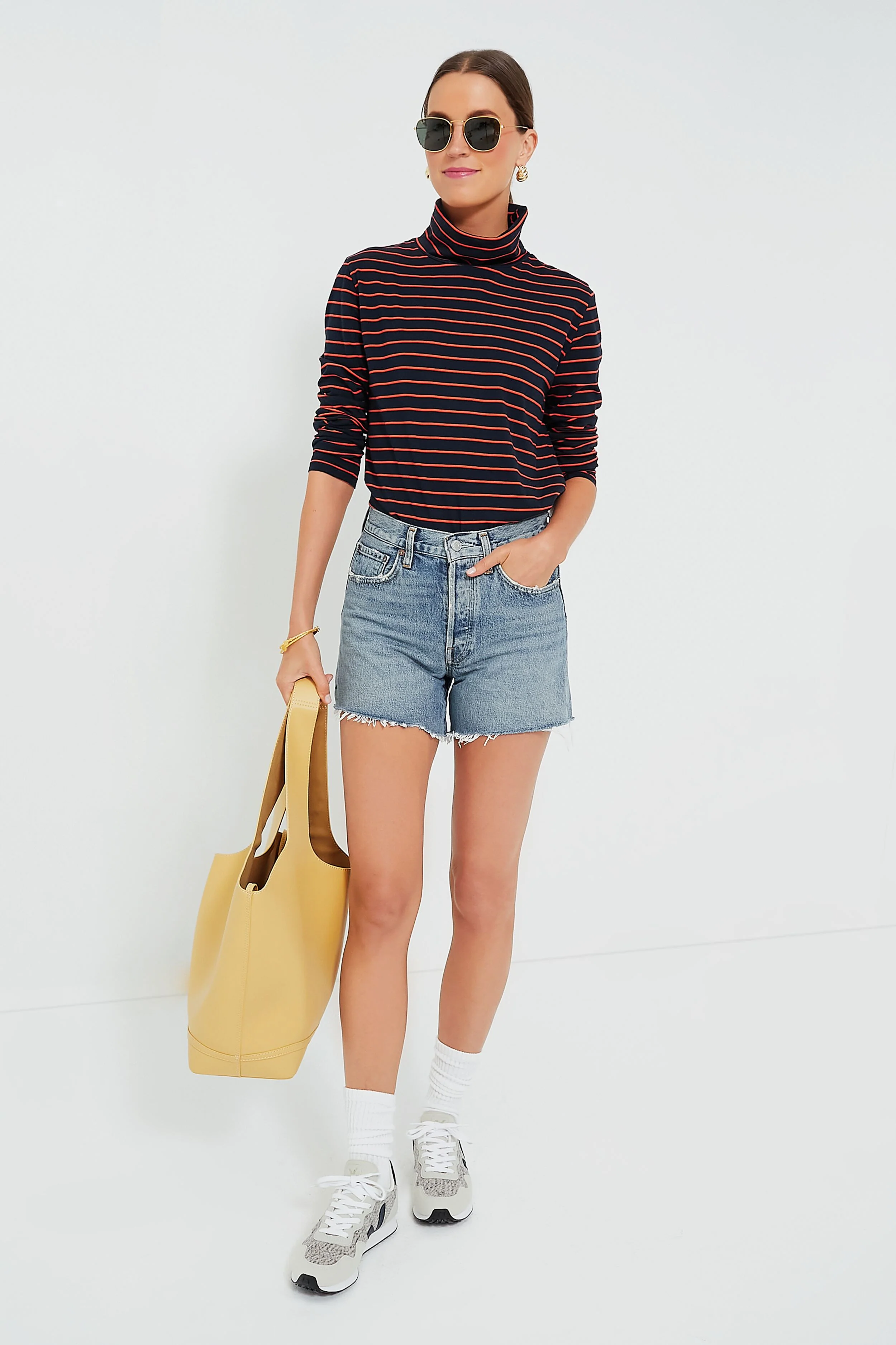 The Navy and Poppy Striped Turtleneck - Image 6