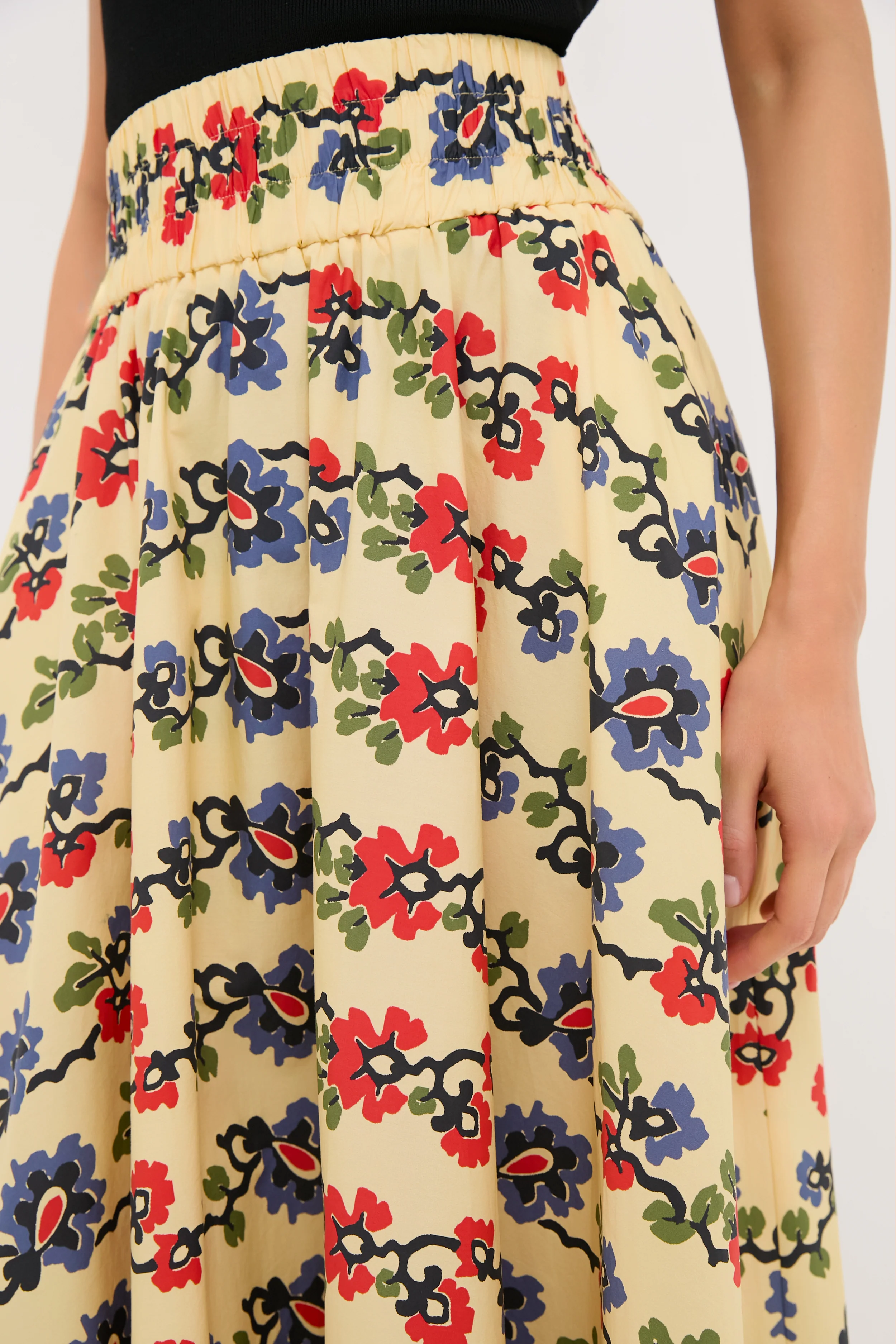 Victory Garden Floral Stripe Myrtle Maxi Skirt - Image 5