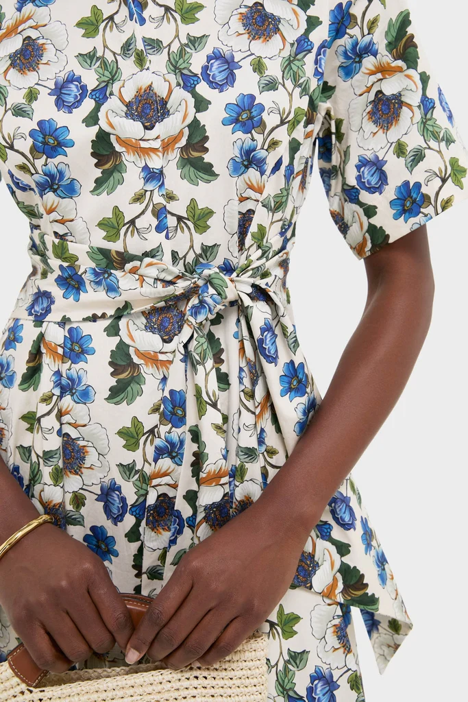 Vine Flower Off White Posie Cotton Maxi Dress - Image 6