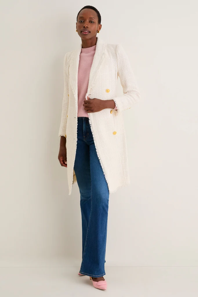 Vintage White Cooper Unlined Tweed Coat - Image 7