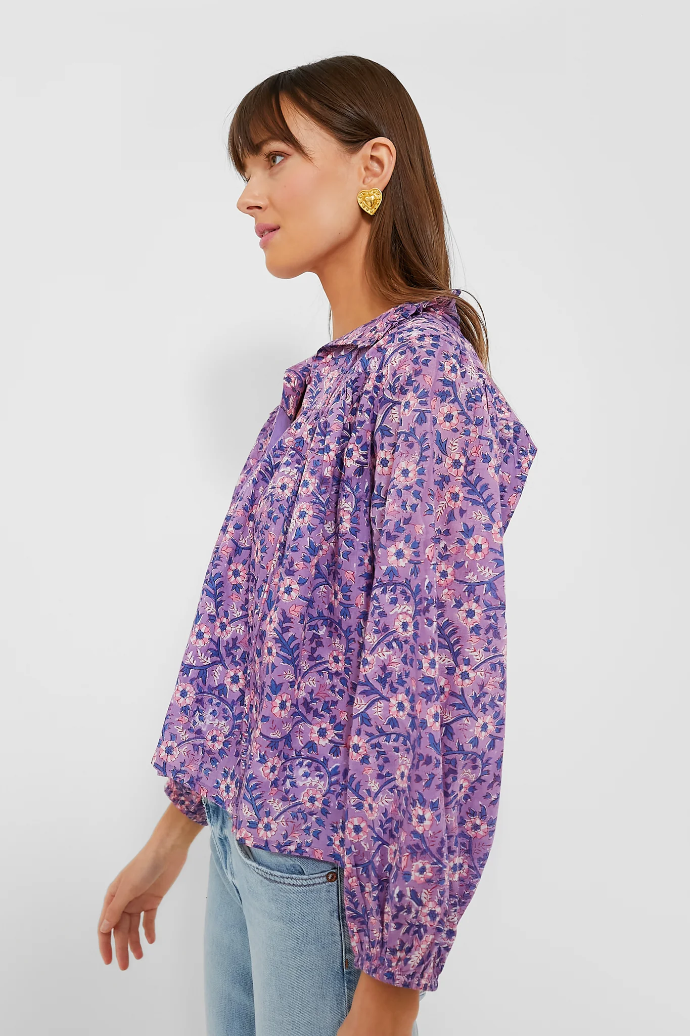 Violet Wildflower Organic Emmaline Blouse - Image 3