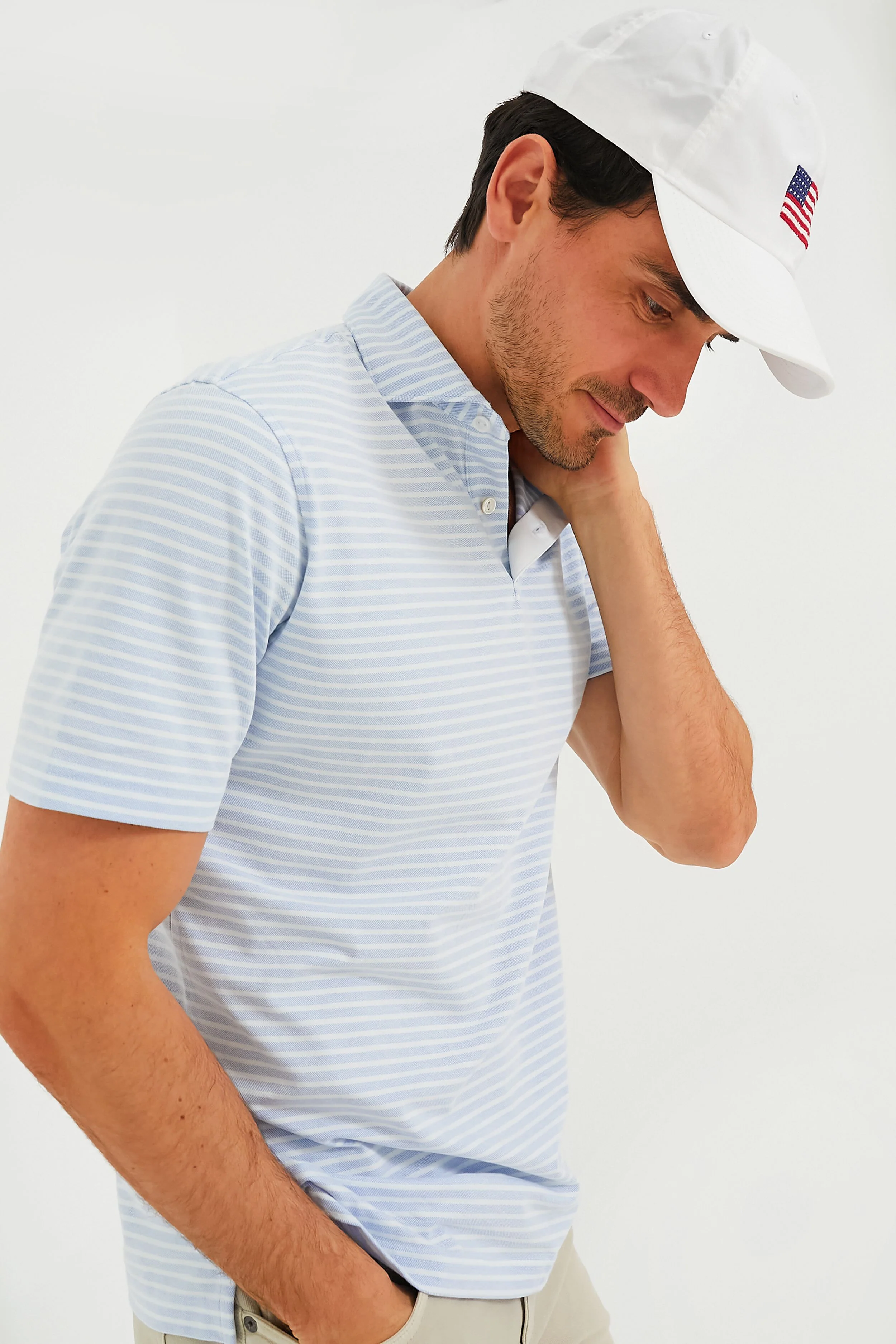 White American Flag Performance Needlepoint Hat - Image 3
